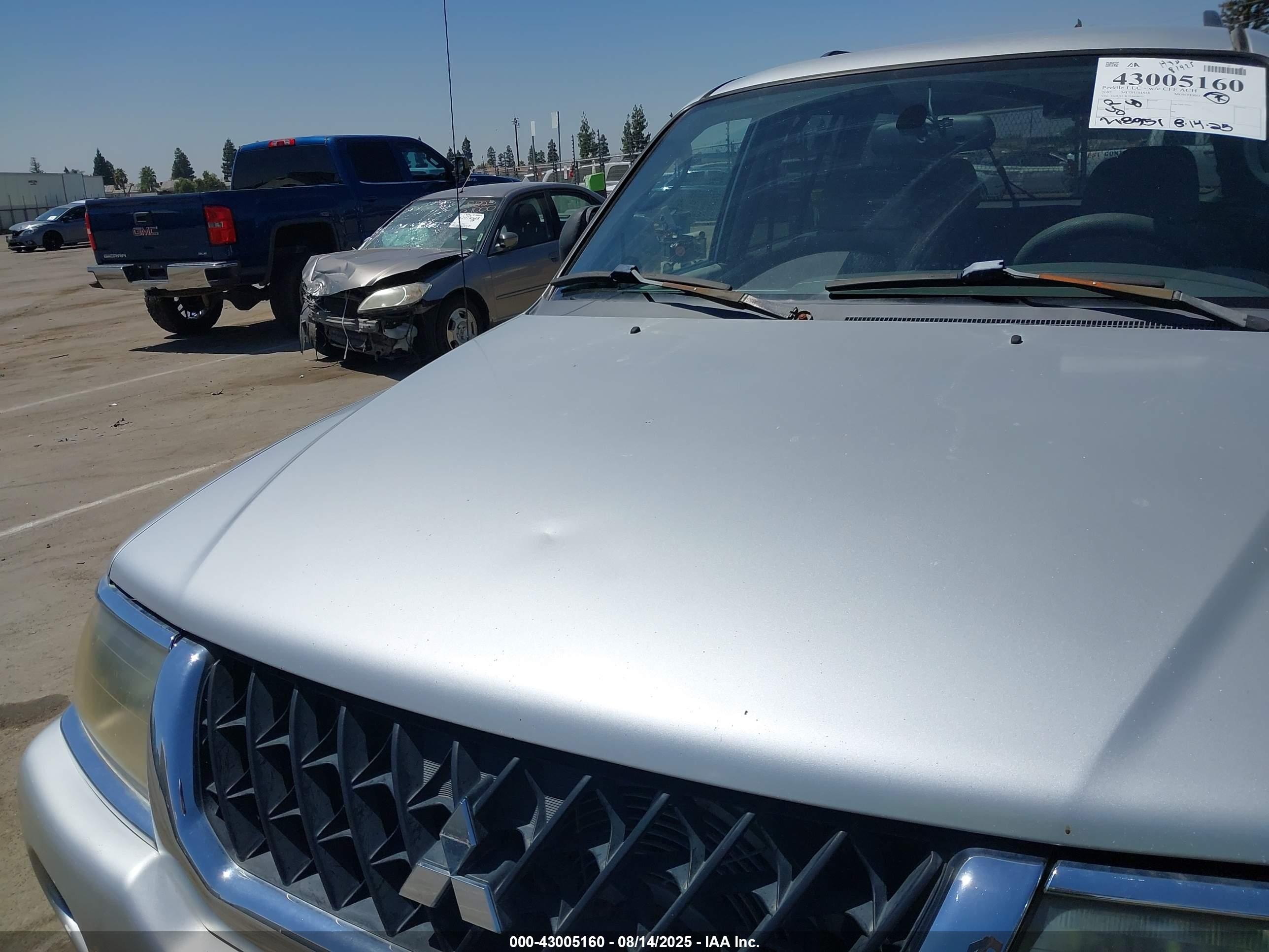 2002 Mitsubishi Montero Sport Xls Silver vin: JA4LS31R72J068051