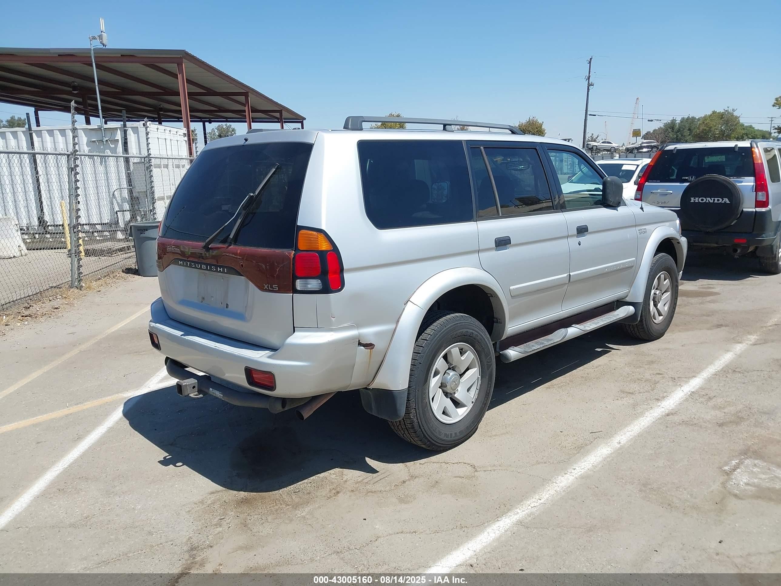 2002 Mitsubishi Montero Sport Xls Silver vin: JA4LS31R72J068051