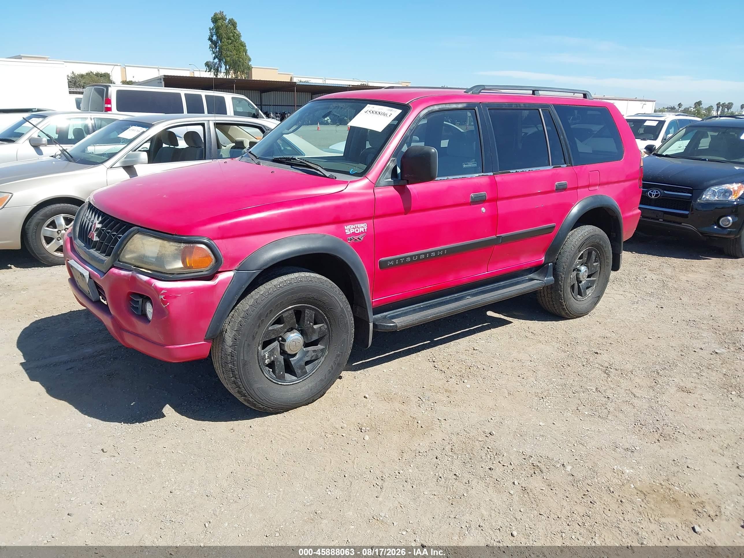 2001 Mitsubishi Montero Sport 3.5/xls Red vin: JA4LS31R81P061444