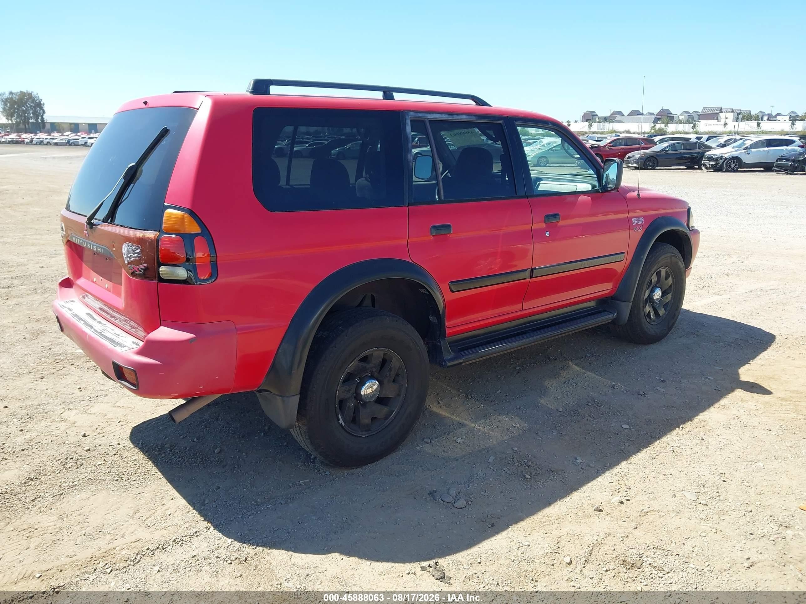 2001 Mitsubishi Montero Sport 3.5/xls Red vin: JA4LS31R81P061444
