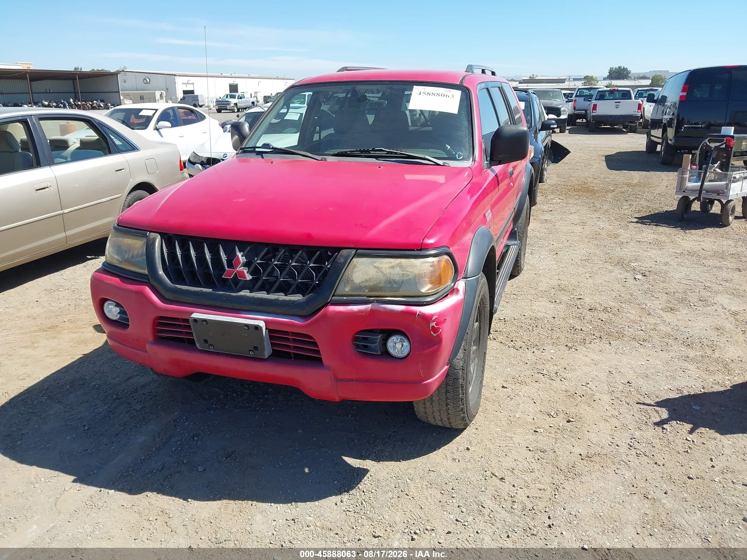 2001 Mitsubishi Montero Sport 3.5/xls Red vin: JA4LS31R81P061444