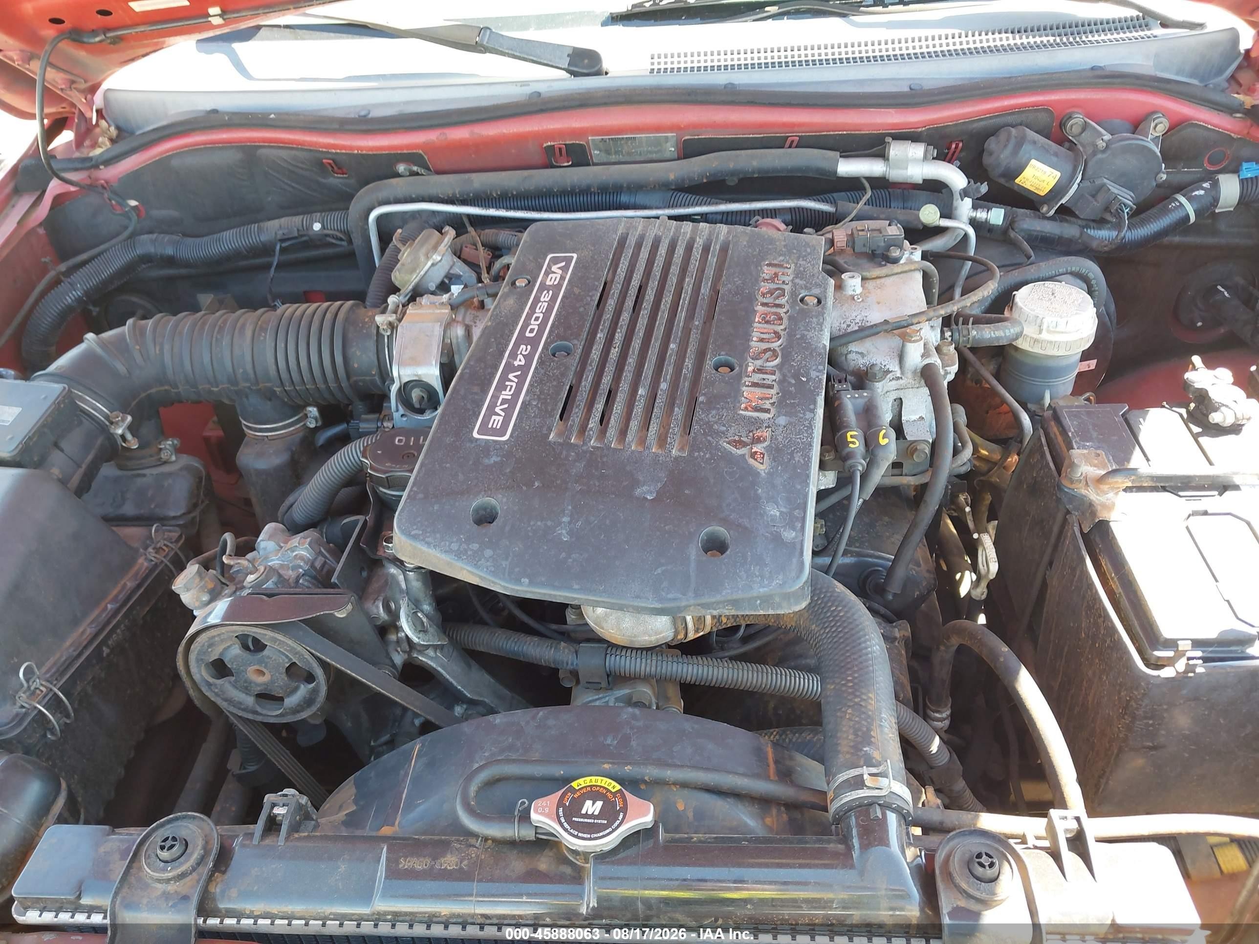 2001 Mitsubishi Montero Sport 3.5/xls Red vin: JA4LS31R81P061444