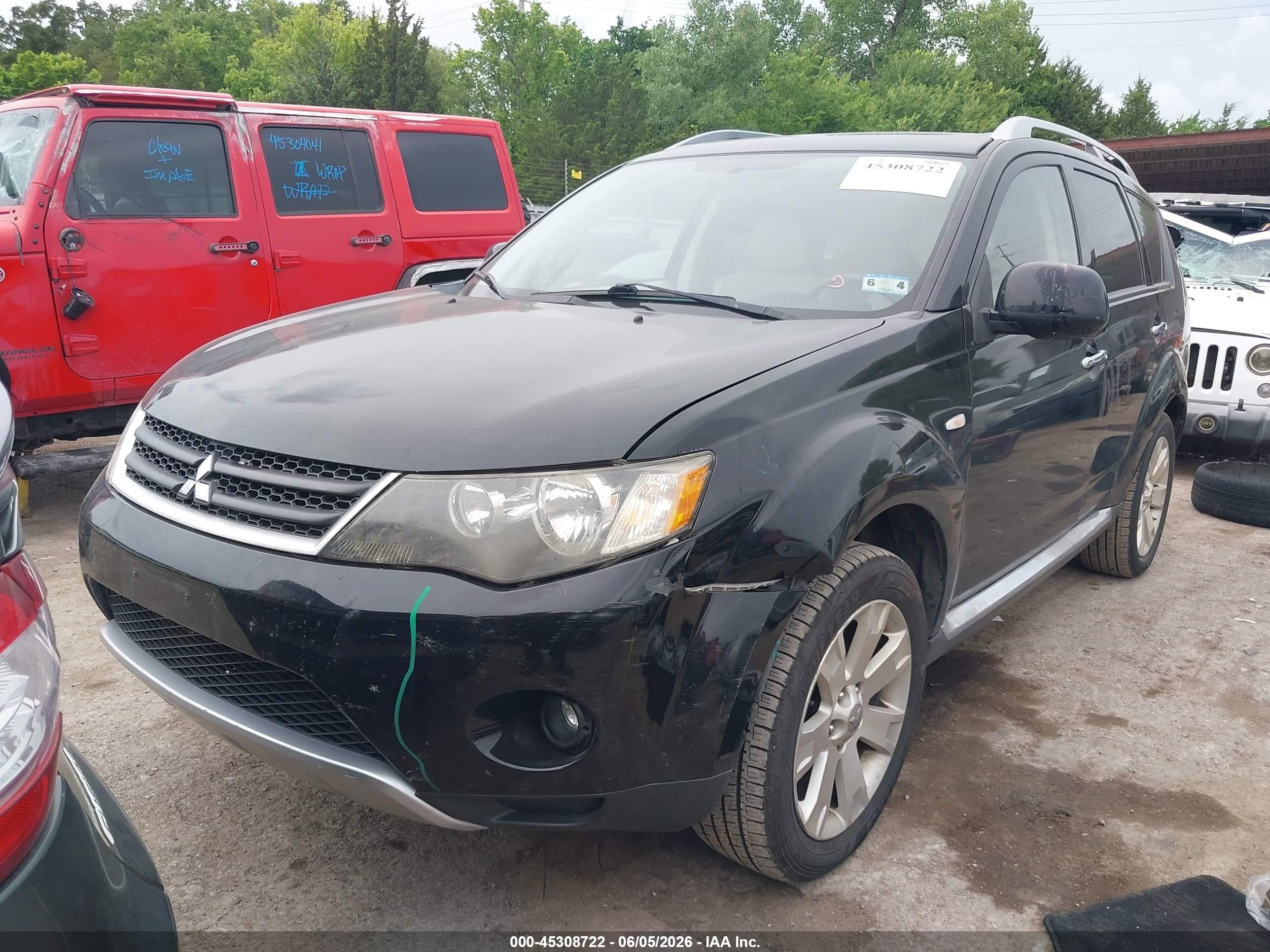 2008 Mitsubishi Outlander Se Black vin: JA4LS31W38Z013080