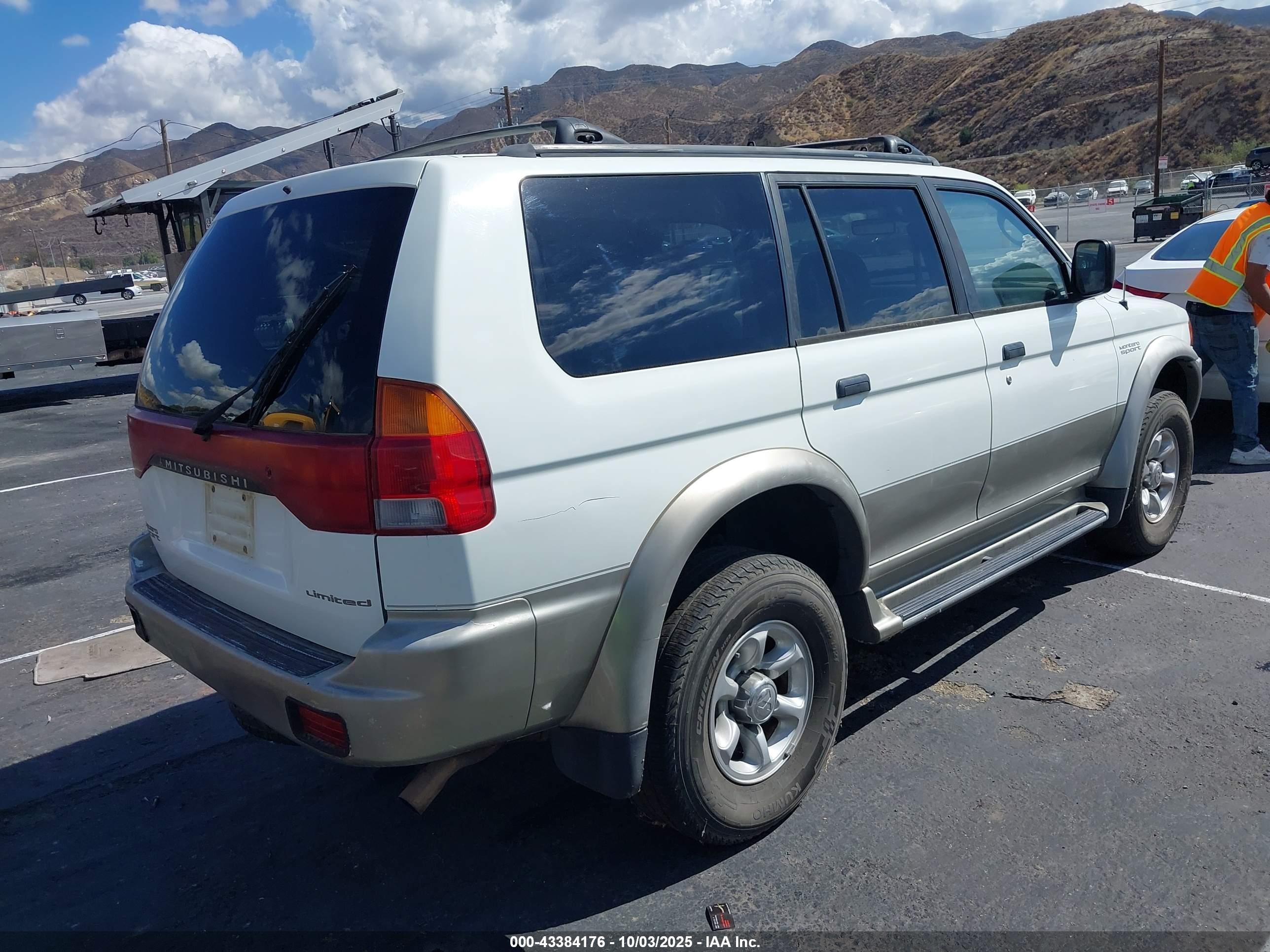 1999 Mitsubishi Montero Sport Ltd White vin: JA4LS41R7XP004831