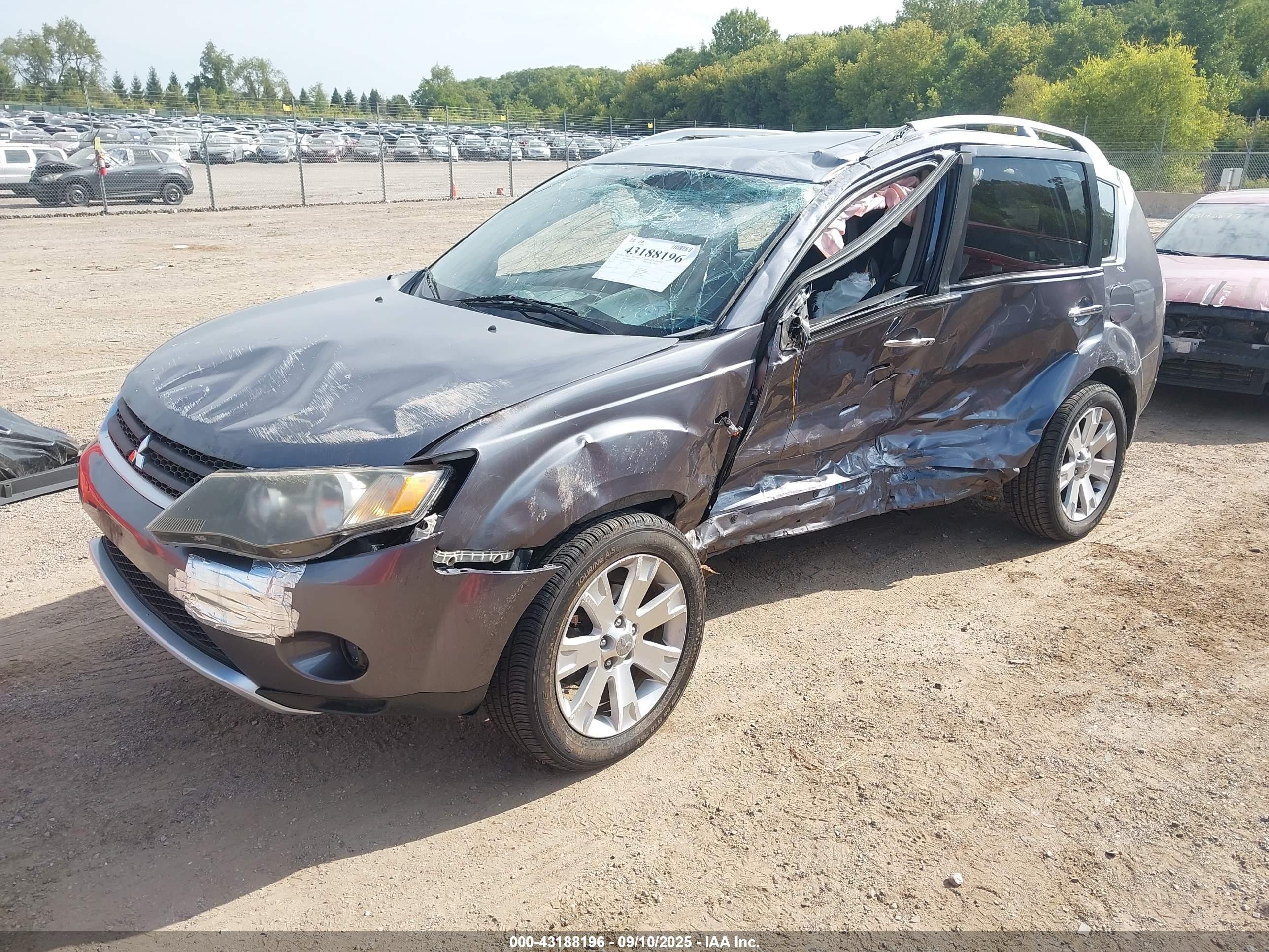 2009 Mitsubishi Outlander Se Серый vin: JA4LT31W49Z009845