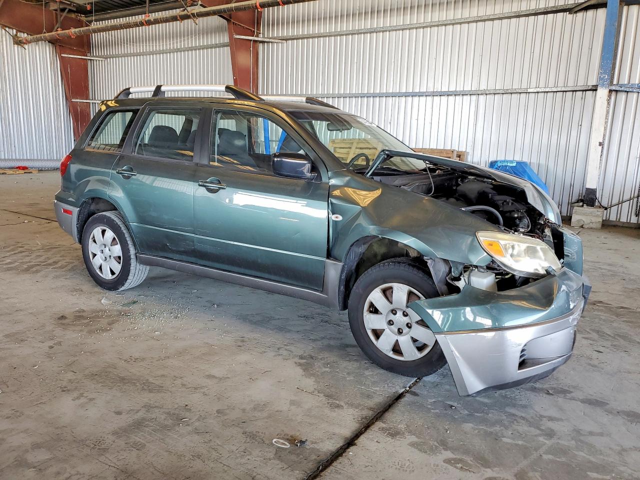 2005 Mitsubishi Outlander Ls Green vin: JA4LX31F35U028785