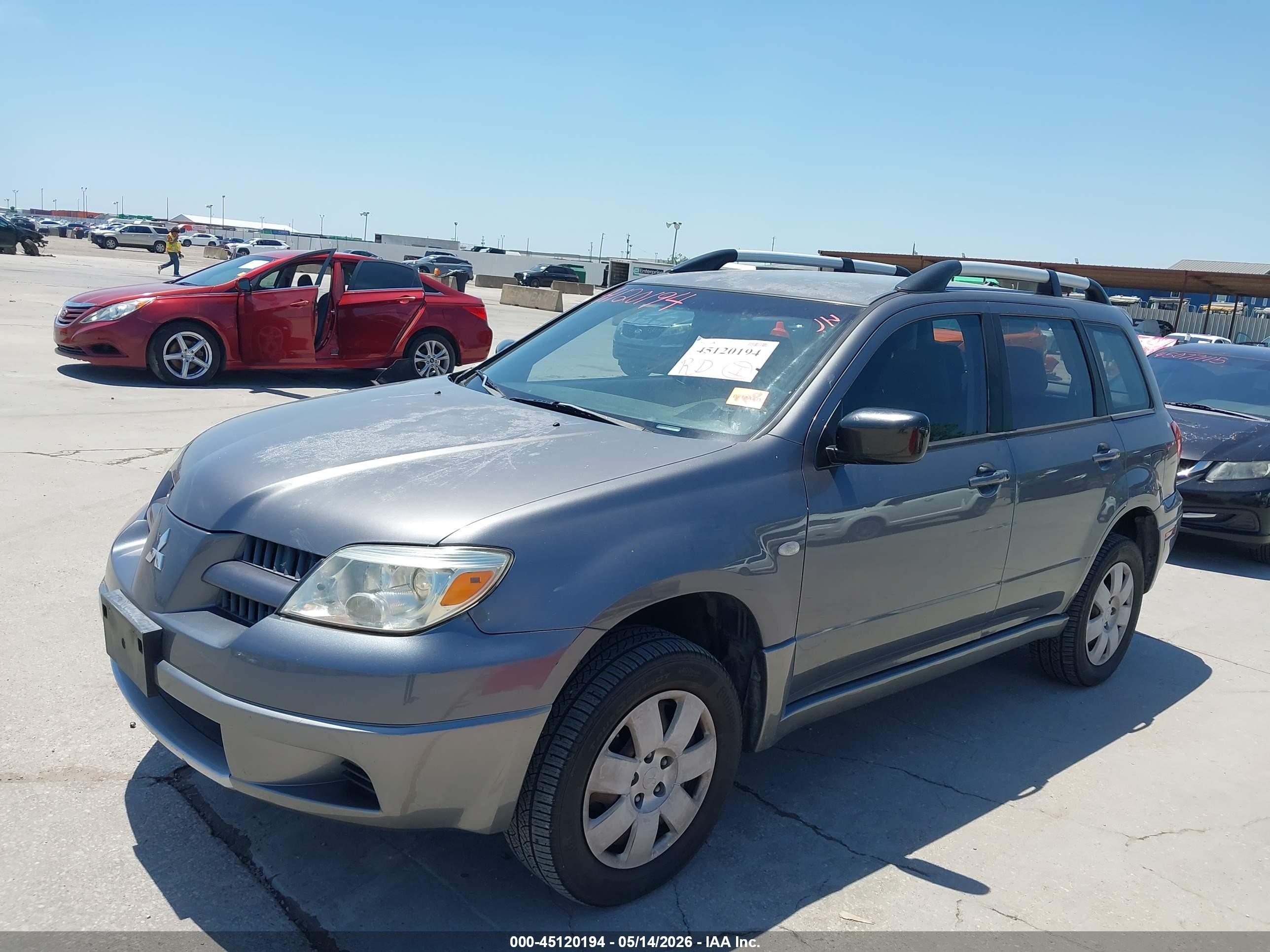 2005 Mitsubishi Outlander Ls Gray vin: JA4LX31F85U023632