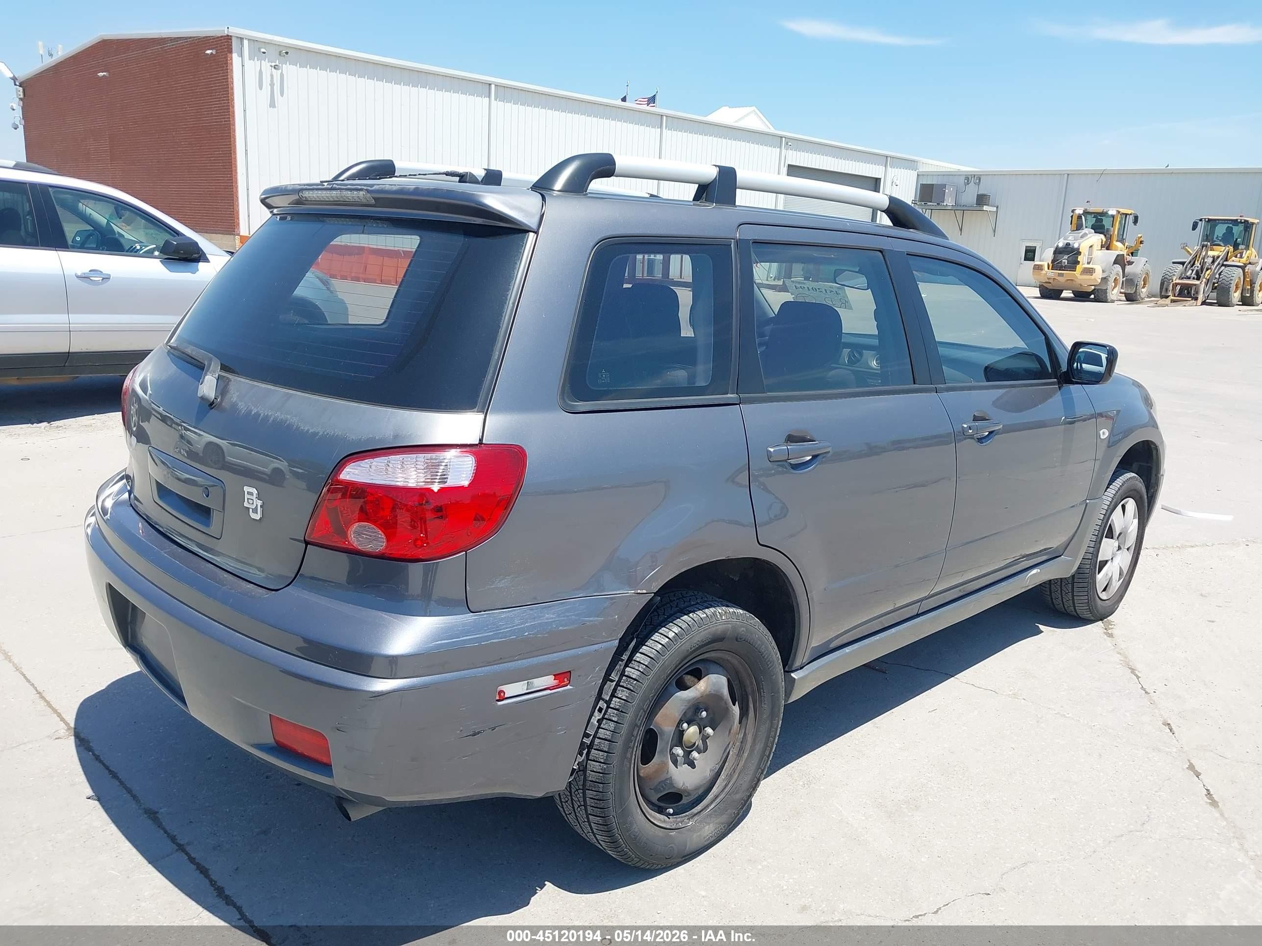 2005 Mitsubishi Outlander Ls Gray vin: JA4LX31F85U023632