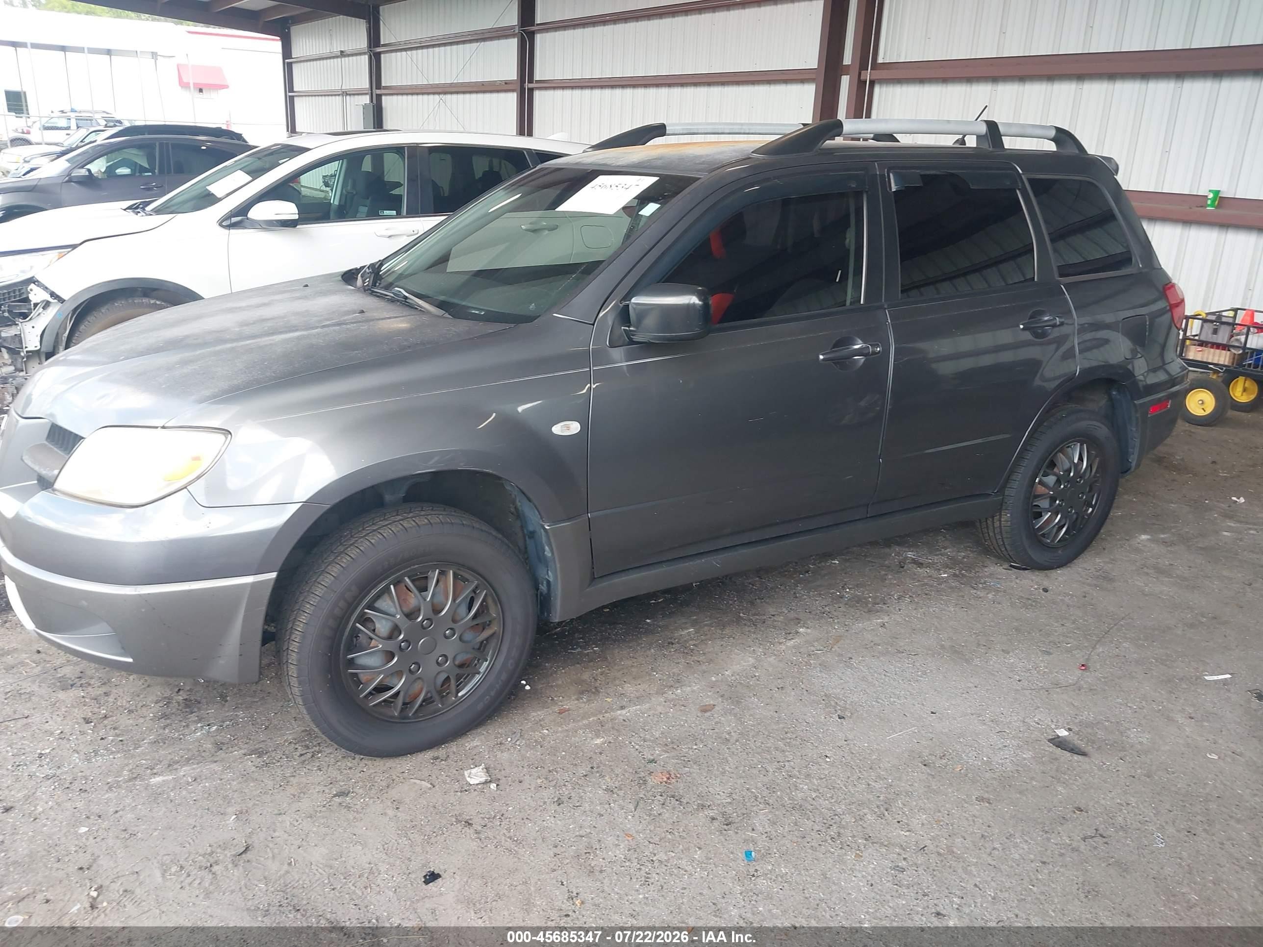 2006 Mitsubishi Outlander Ls Gray vin: JA4LX31FX6U051269