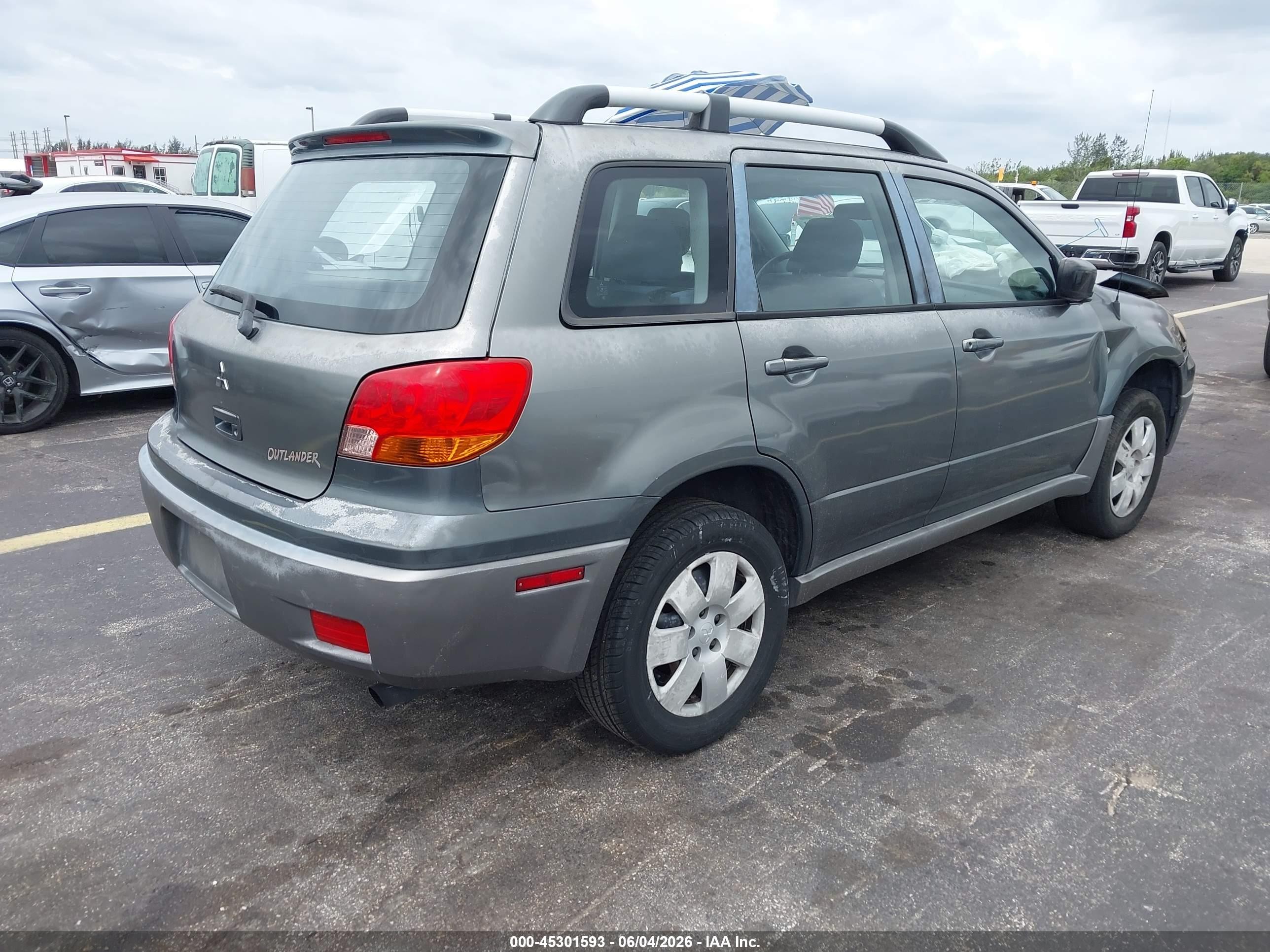 2003 Mitsubishi Outlander Ls Серый vin: JA4LX31G03U072149