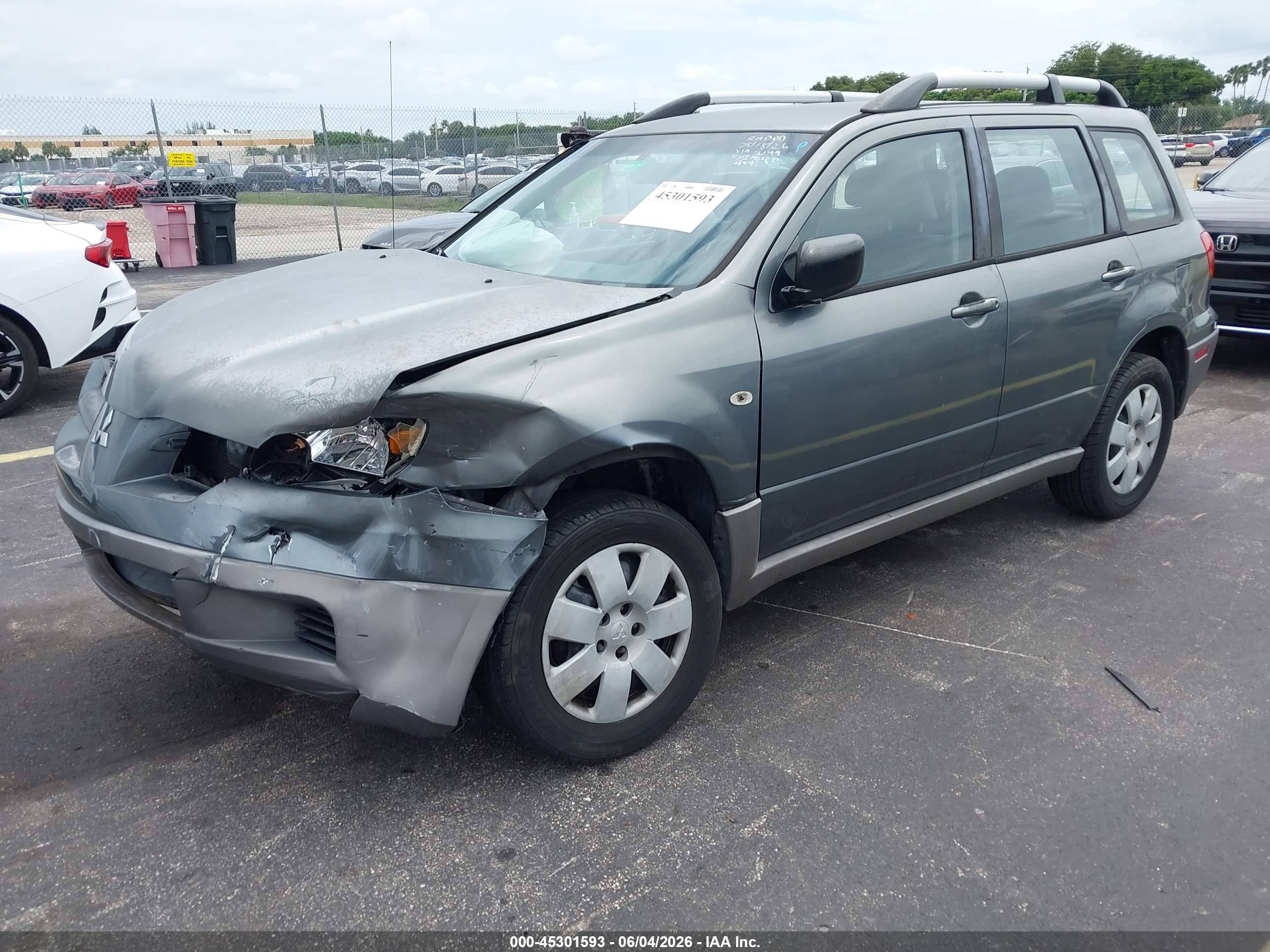 2003 Mitsubishi Outlander Ls Серый vin: JA4LX31G03U072149