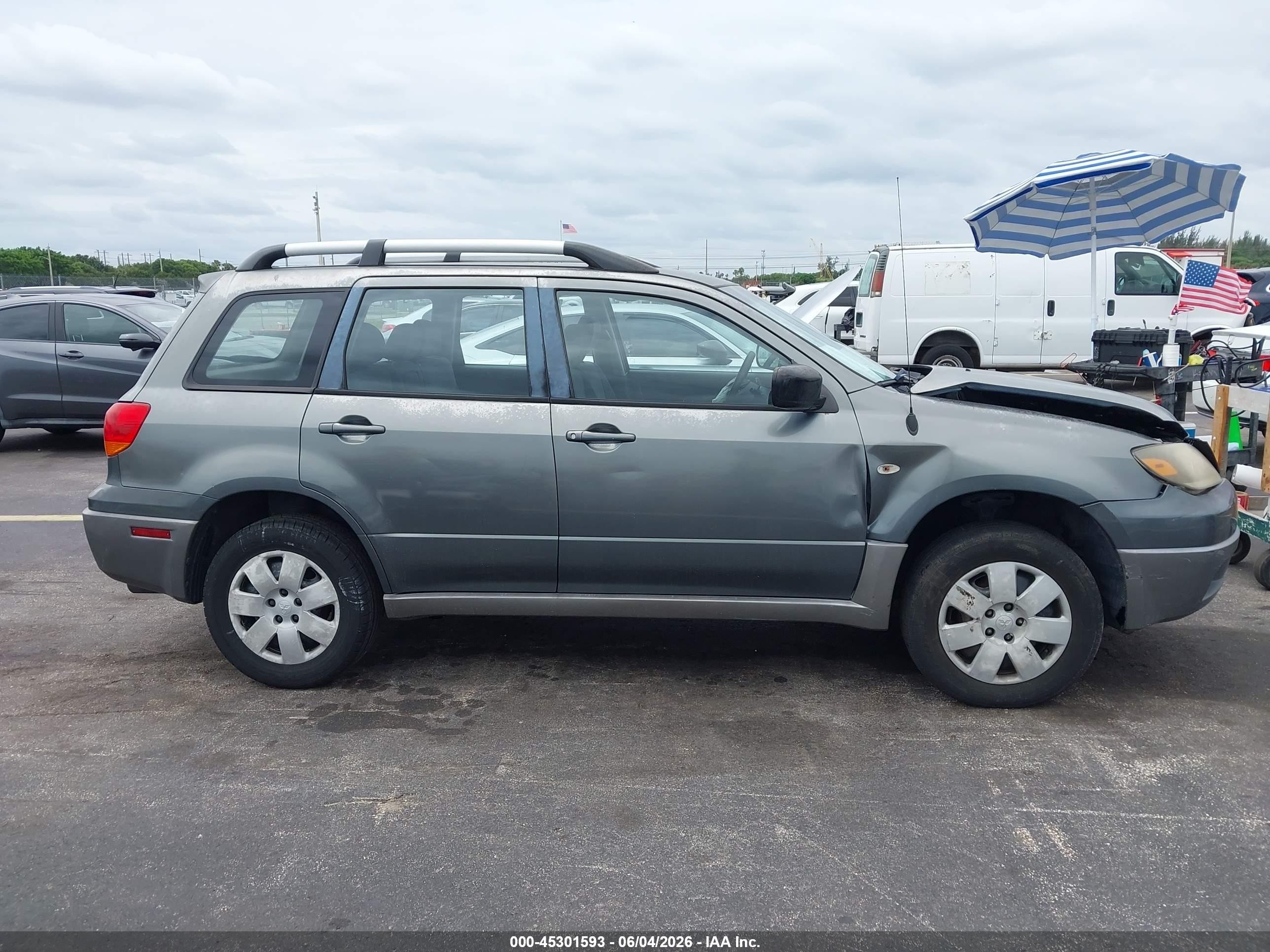 2003 Mitsubishi Outlander Ls Серый vin: JA4LX31G03U072149