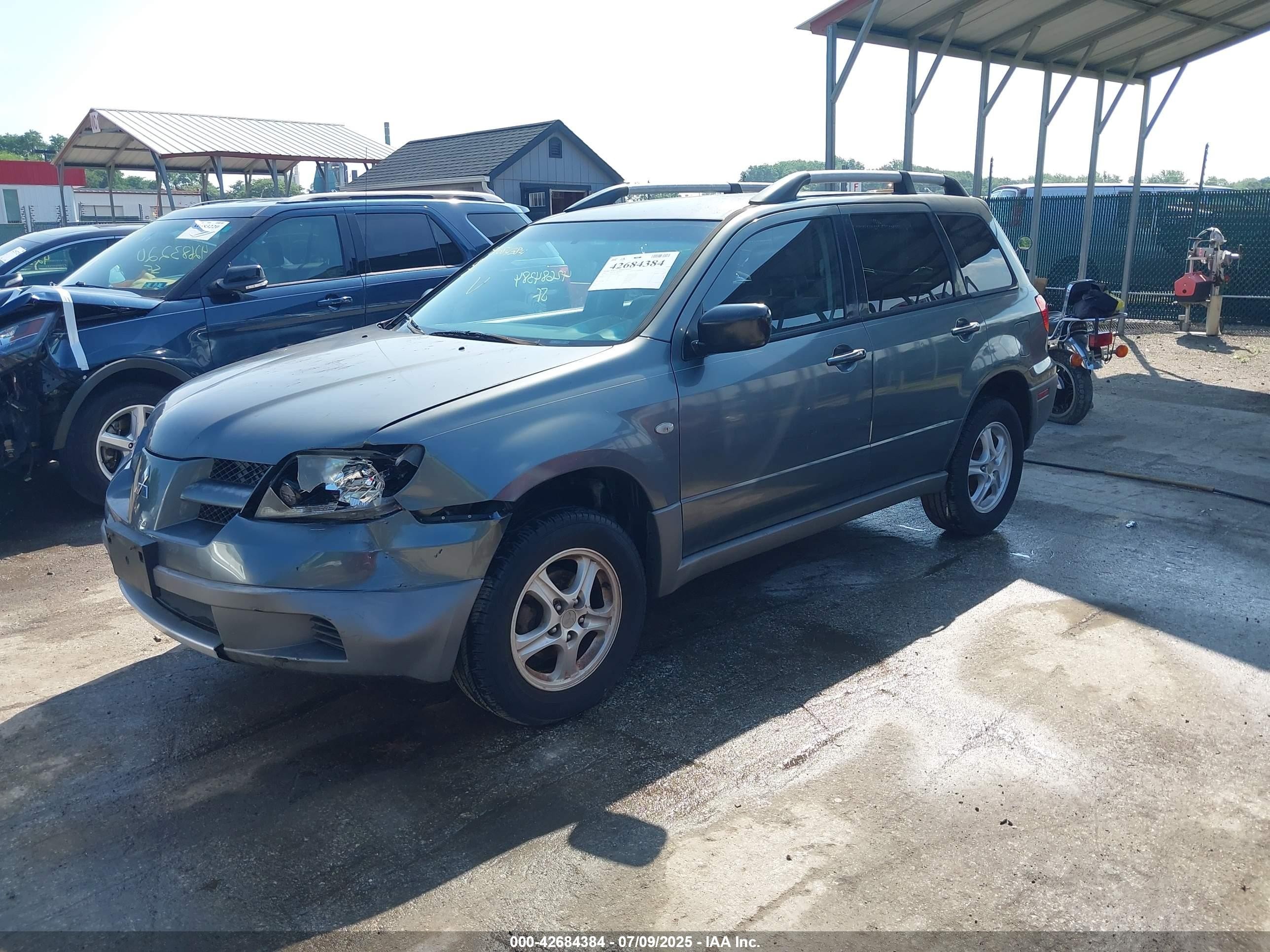 2003 Mitsubishi Outlander Ls Gray vin: JA4LX31G93U112695