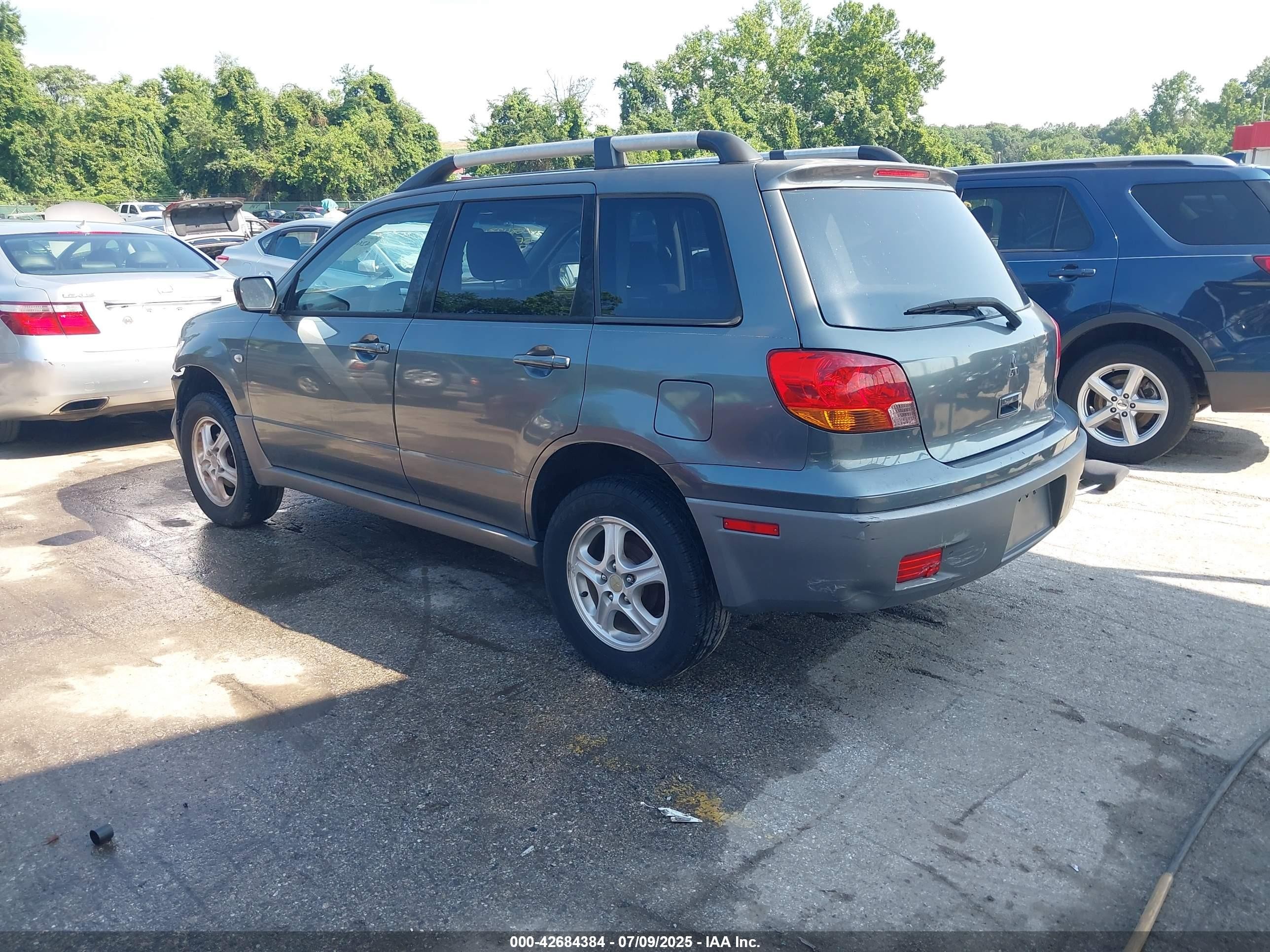 2003 Mitsubishi Outlander Ls Gray vin: JA4LX31G93U112695