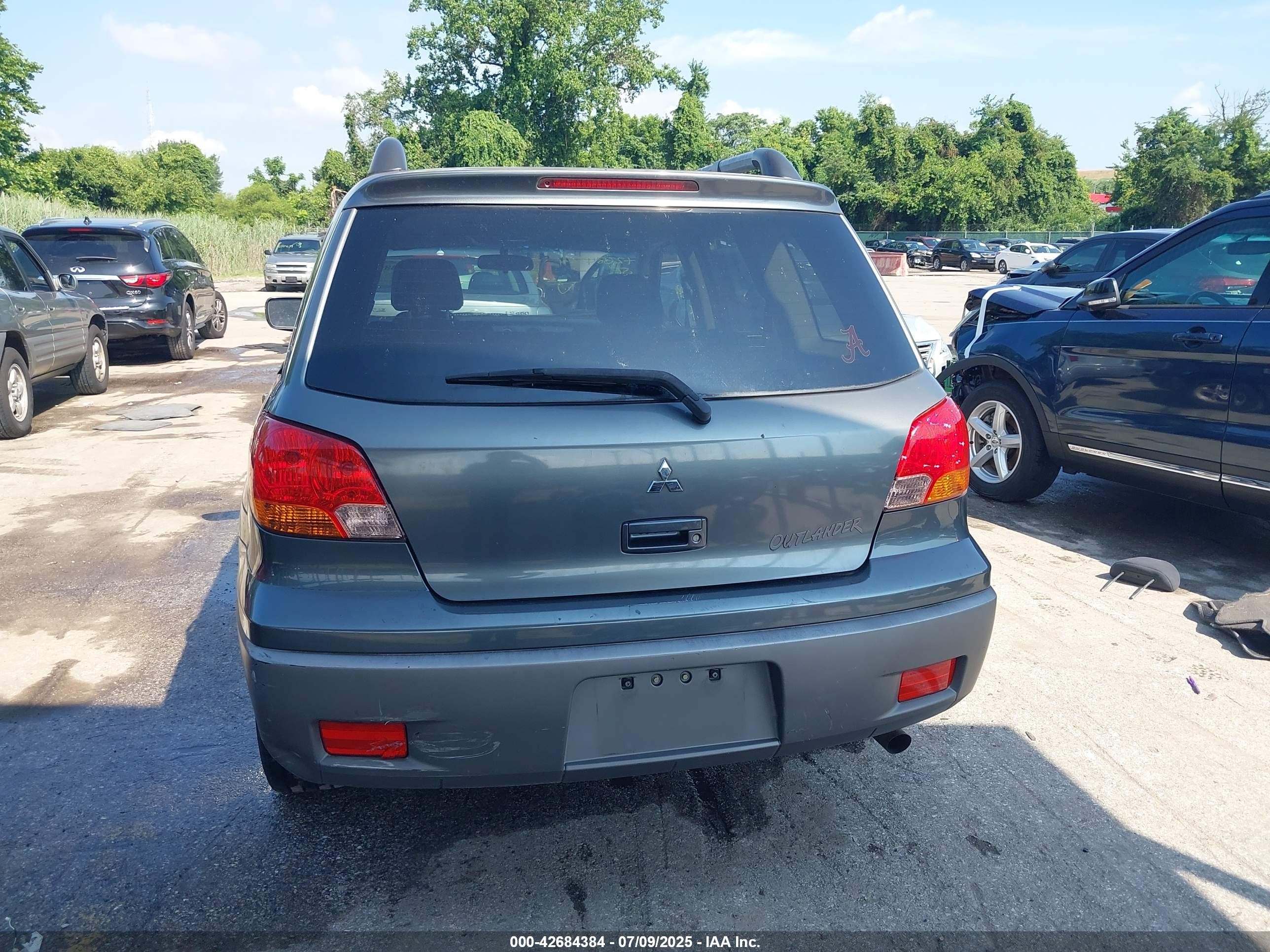 2003 Mitsubishi Outlander Ls Gray vin: JA4LX31G93U112695