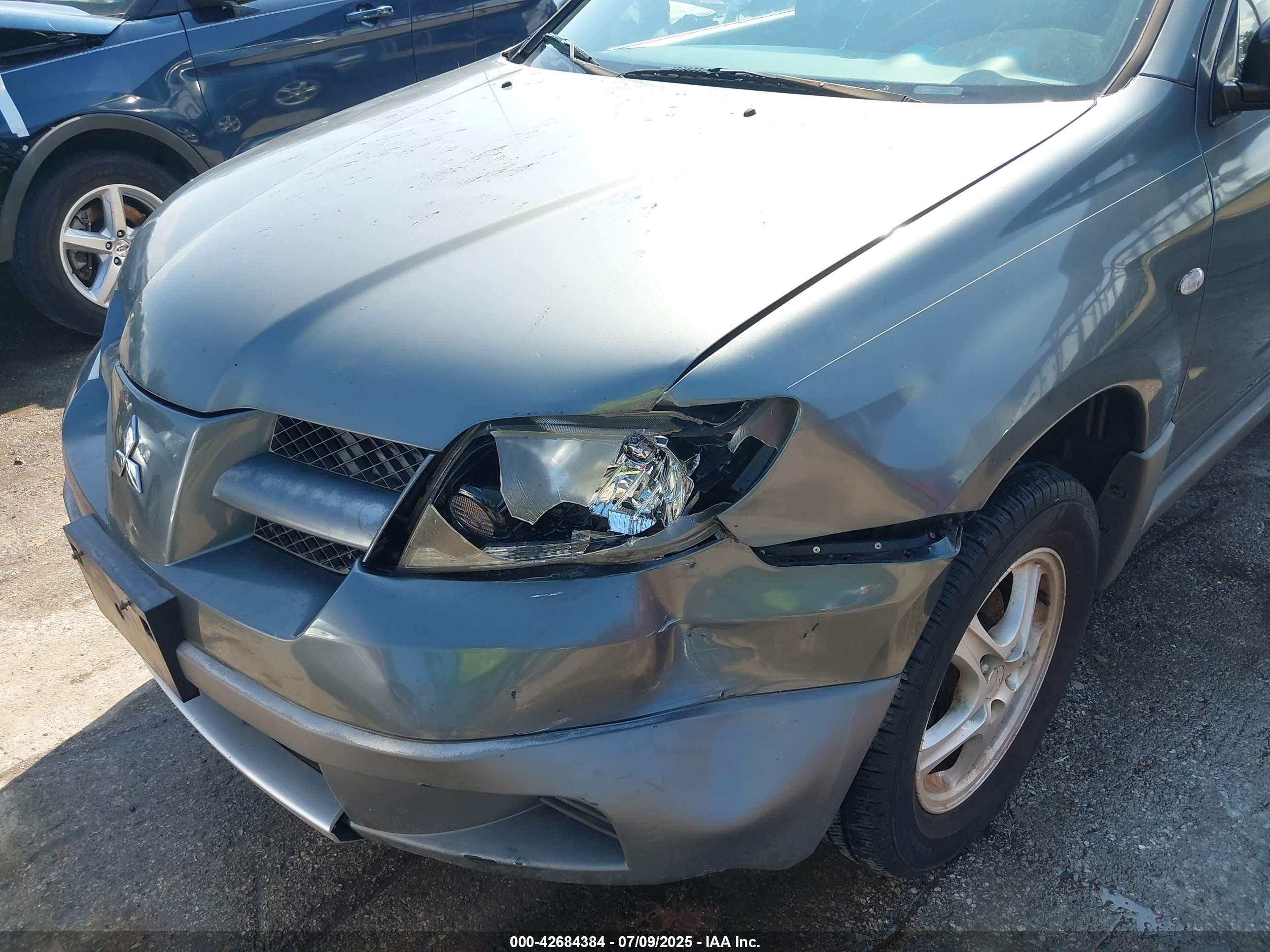 2003 Mitsubishi Outlander Ls Gray vin: JA4LX31G93U112695
