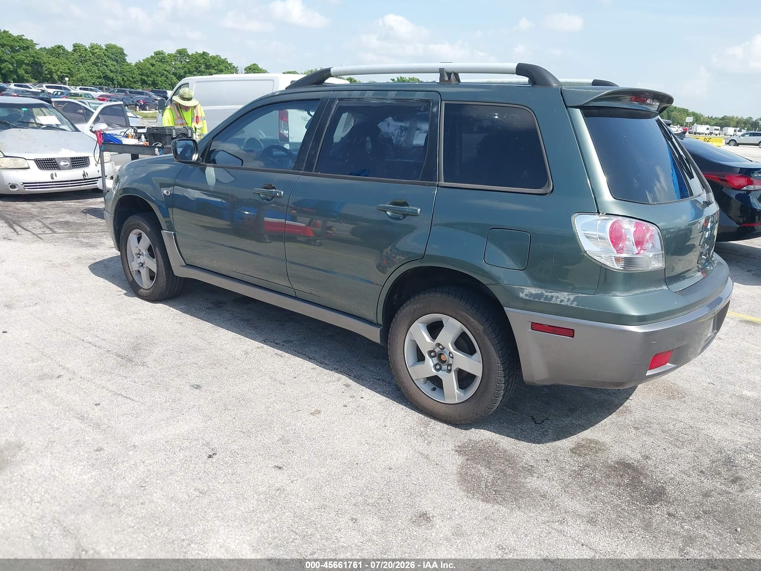 2004 Mitsubishi Outlander Xls Зеленый vin: JA4LX41F24U053262