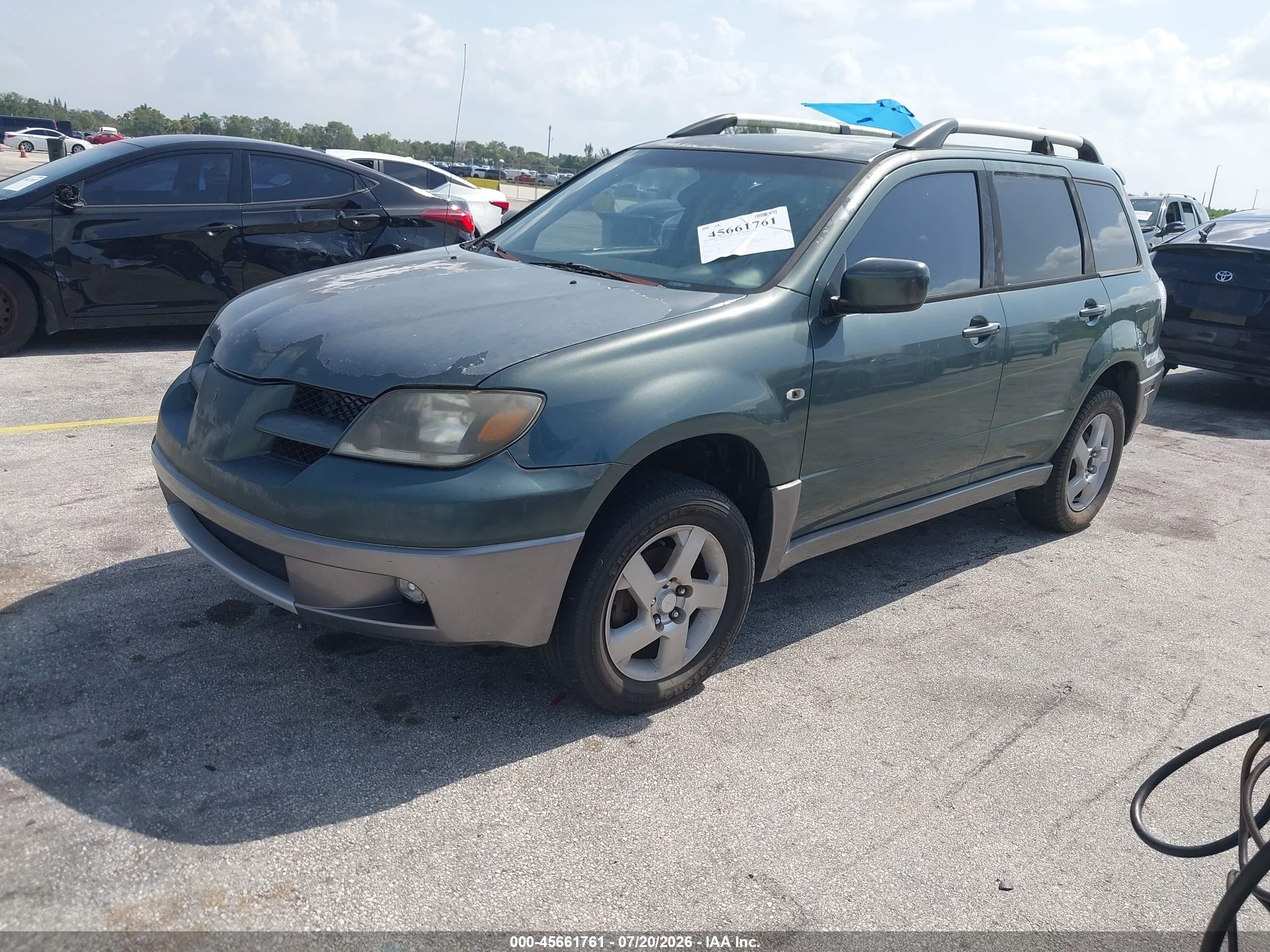 2004 Mitsubishi Outlander Xls Зеленый vin: JA4LX41F24U053262