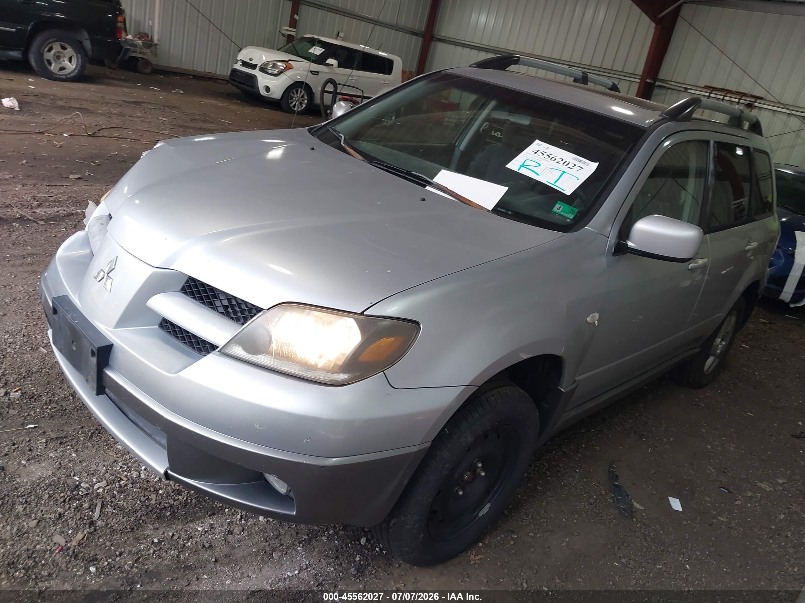 2004 Mitsubishi Outlander Xls Серебряный vin: JA4LX41F64U043804