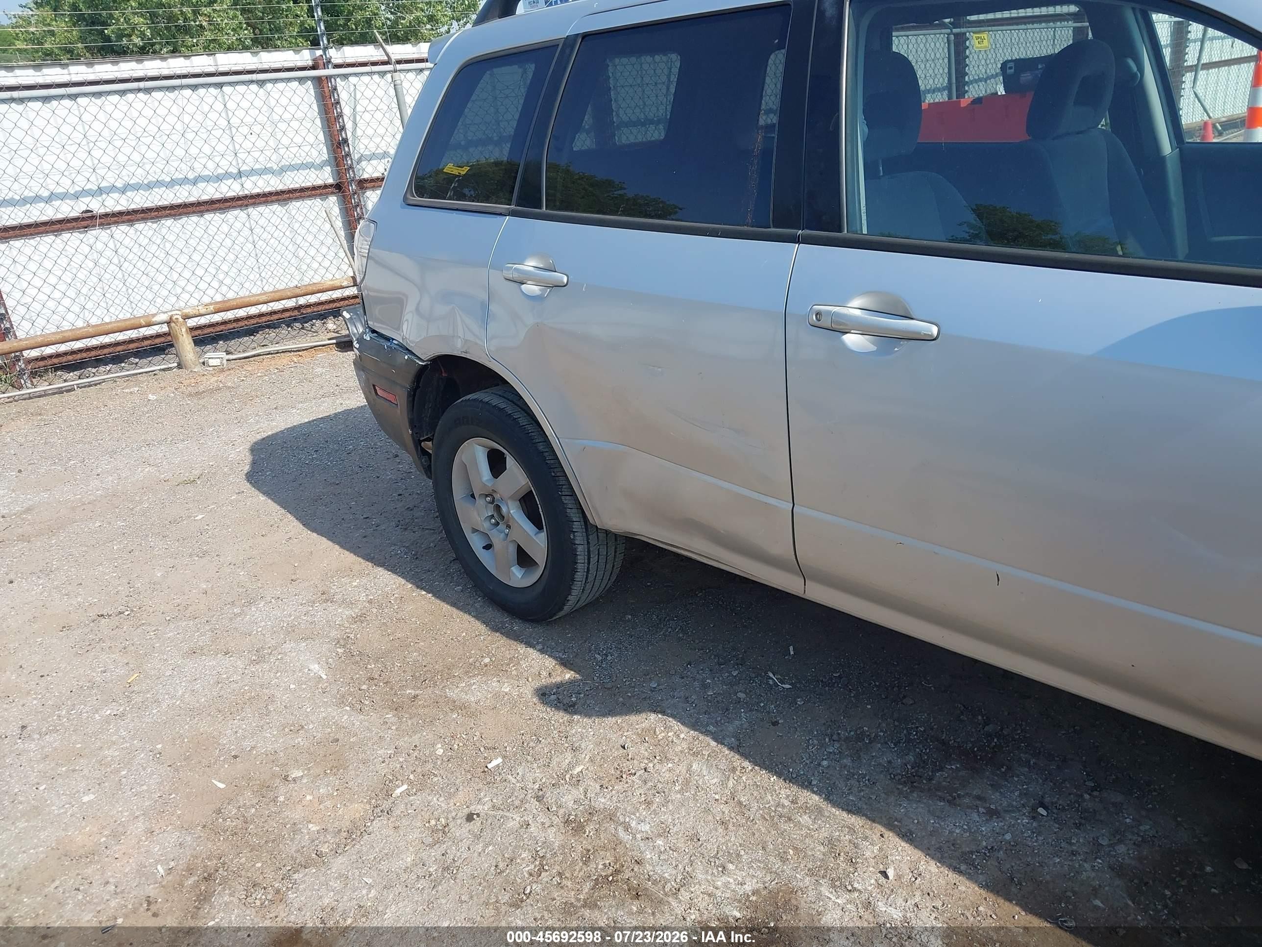 2003 Mitsubishi Outlander Xls Gray vin: JA4LX41G53U076039