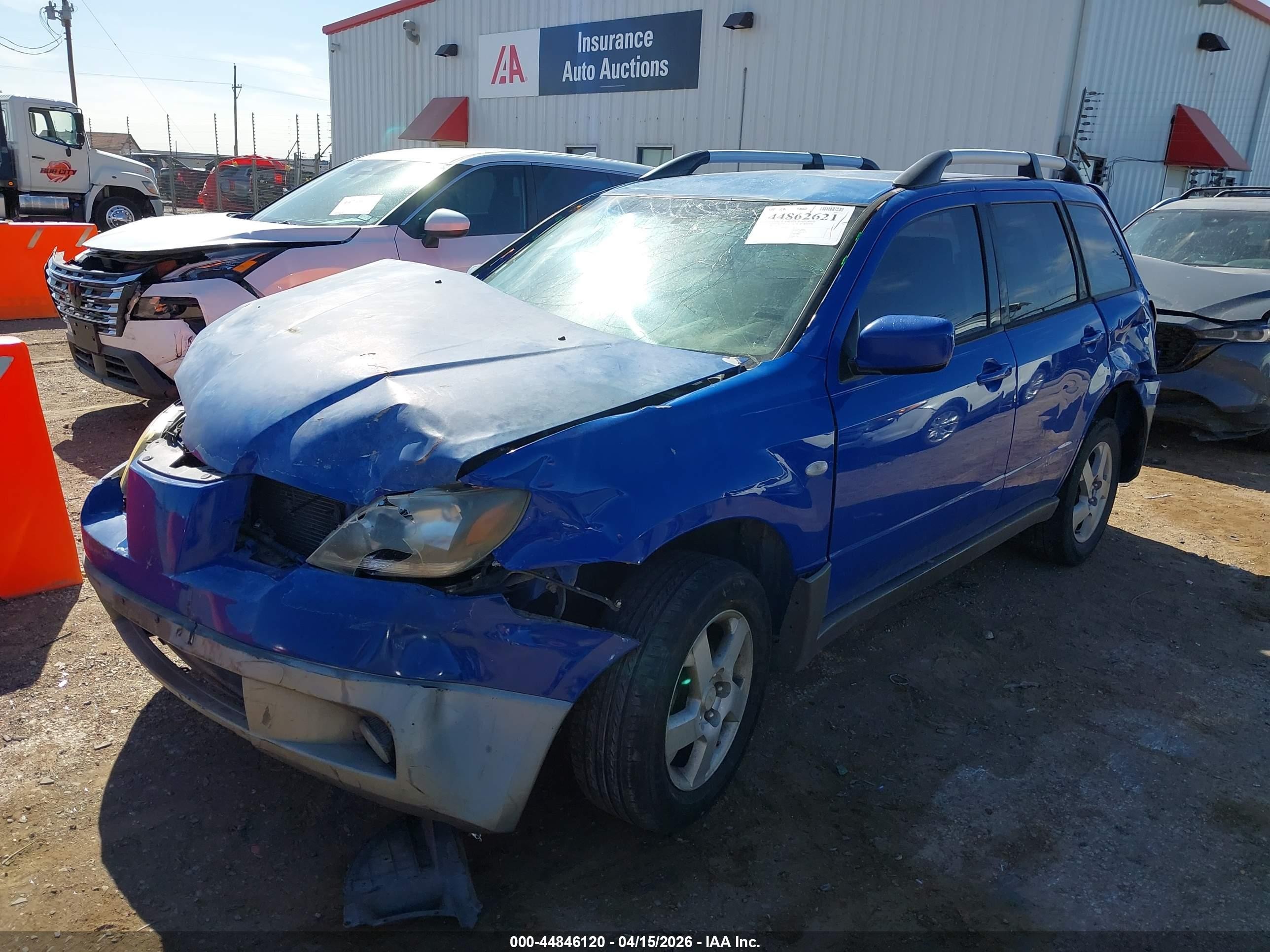 2003 Mitsubishi Outlander Xls Blue vin: JA4LX41G63U065356