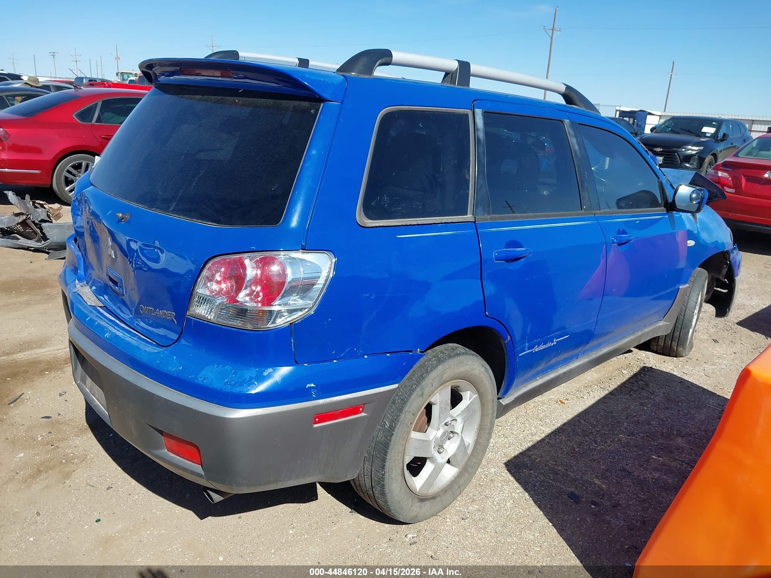 2003 Mitsubishi Outlander Xls Blue vin: JA4LX41G63U065356