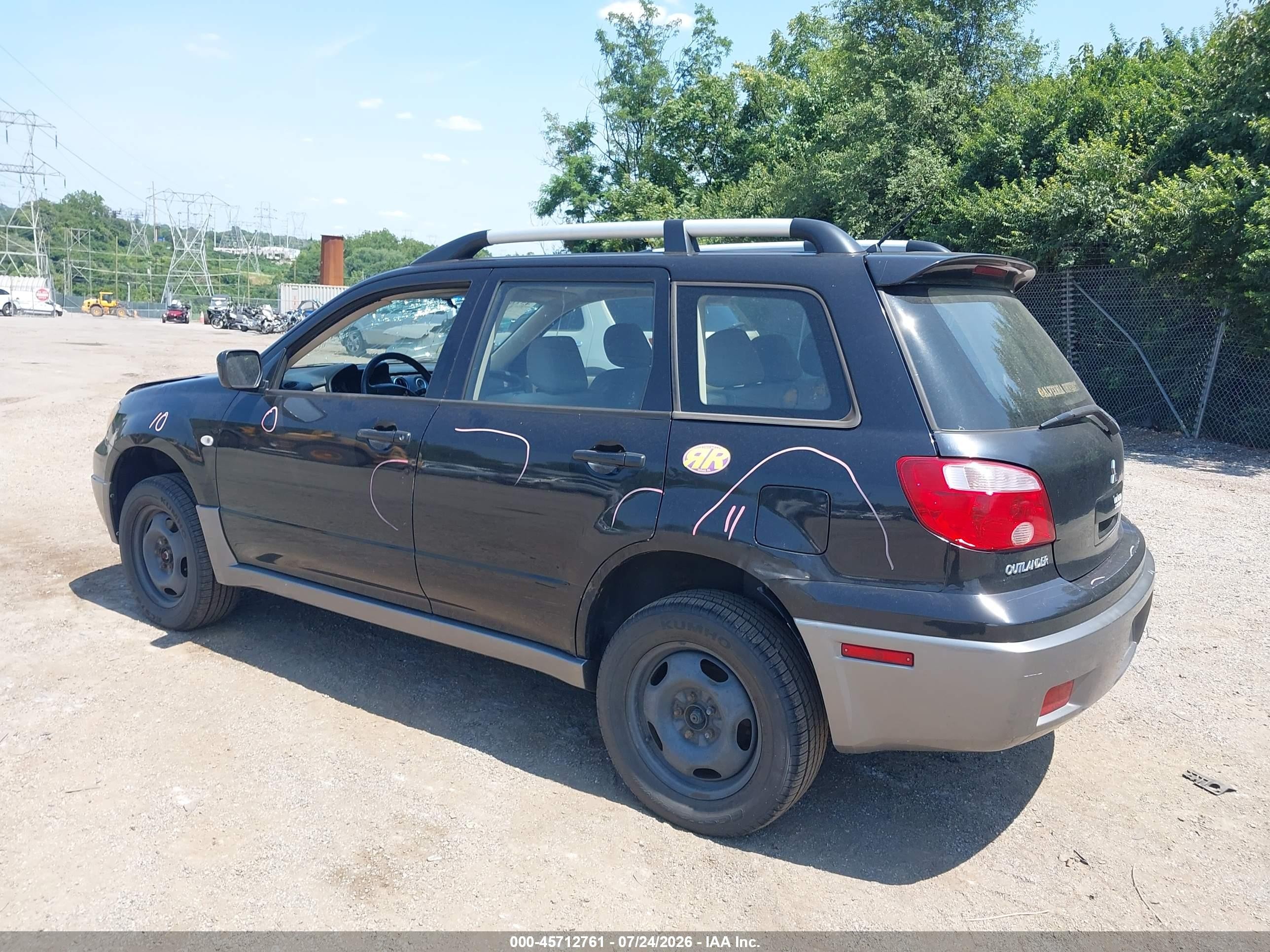 2006 Mitsubishi Outlander Ls Black vin: JA4LZ31F06U001202