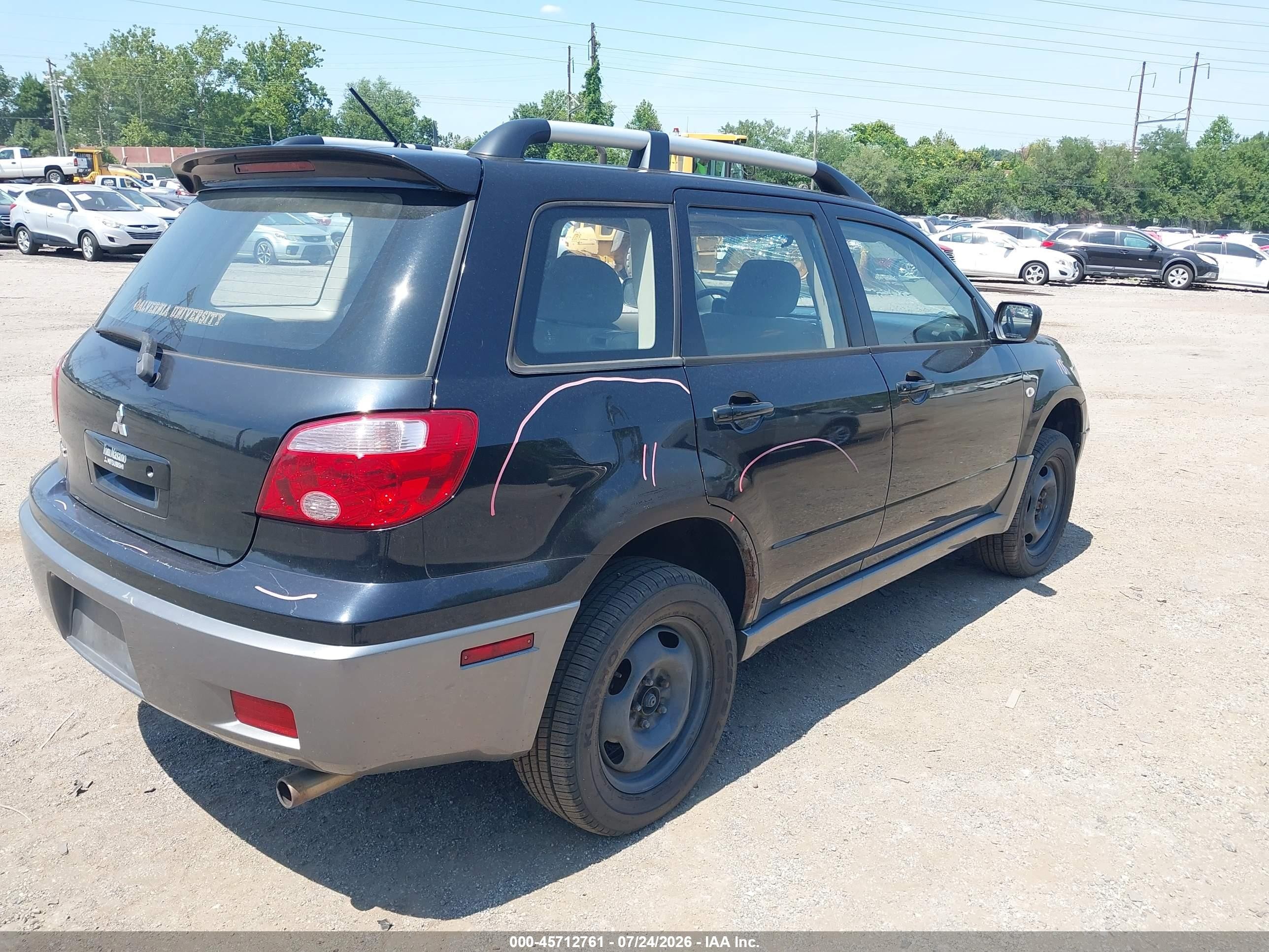 2006 Mitsubishi Outlander Ls Black vin: JA4LZ31F06U001202