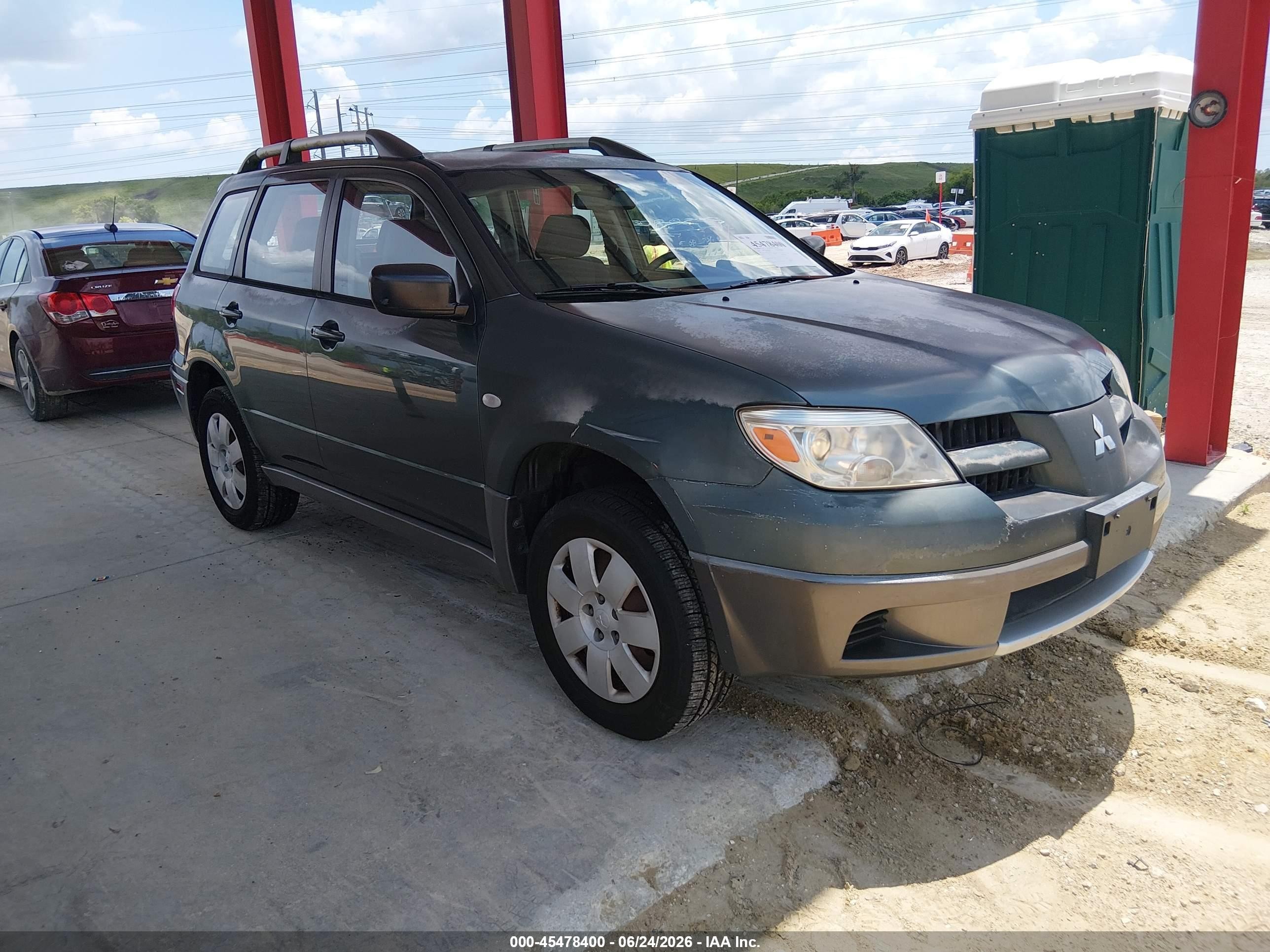 2006 Mitsubishi Outlander Ls Green vin: JA4LZ31F06U038976