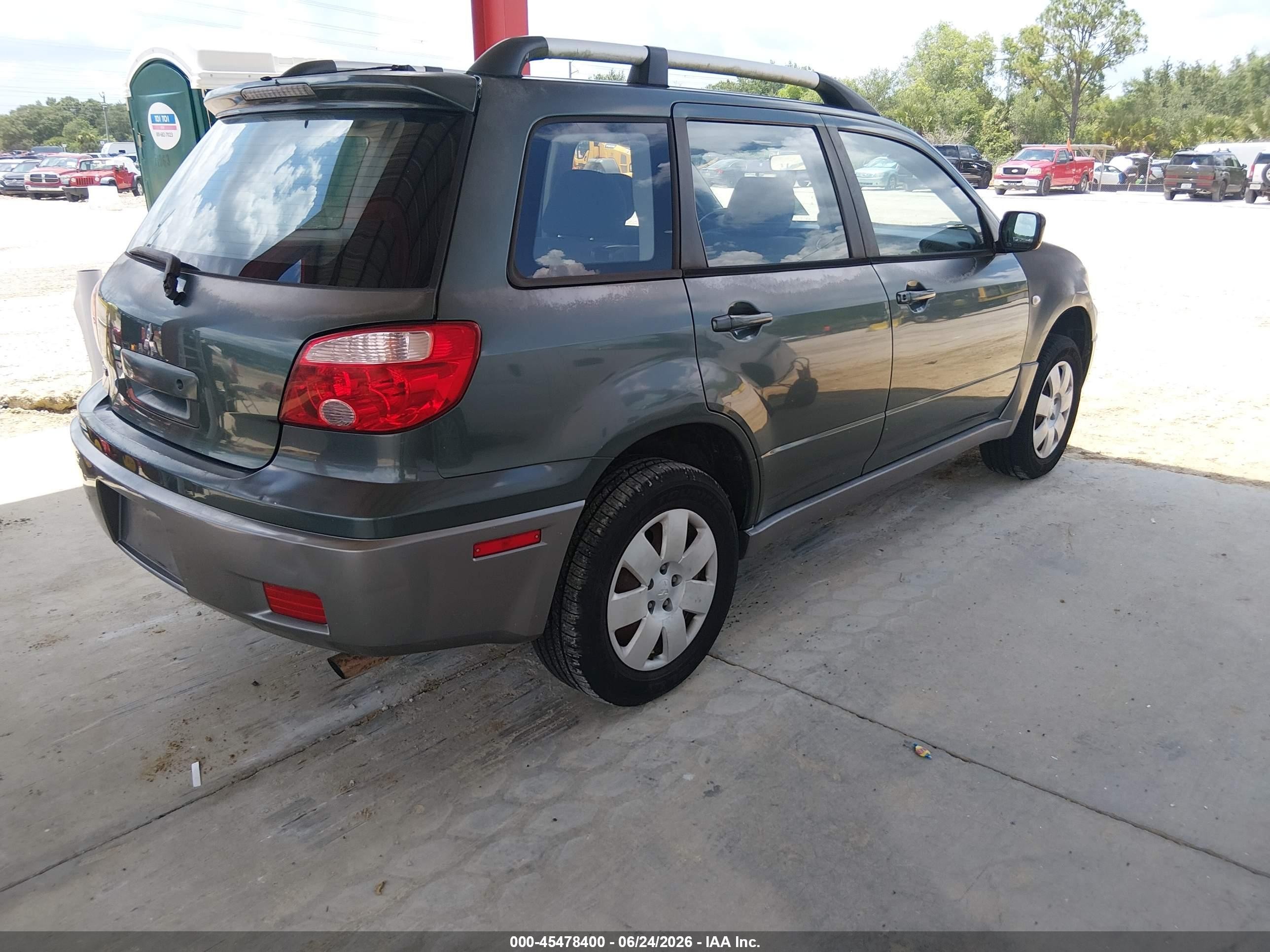 2006 Mitsubishi Outlander Ls Green vin: JA4LZ31F06U038976