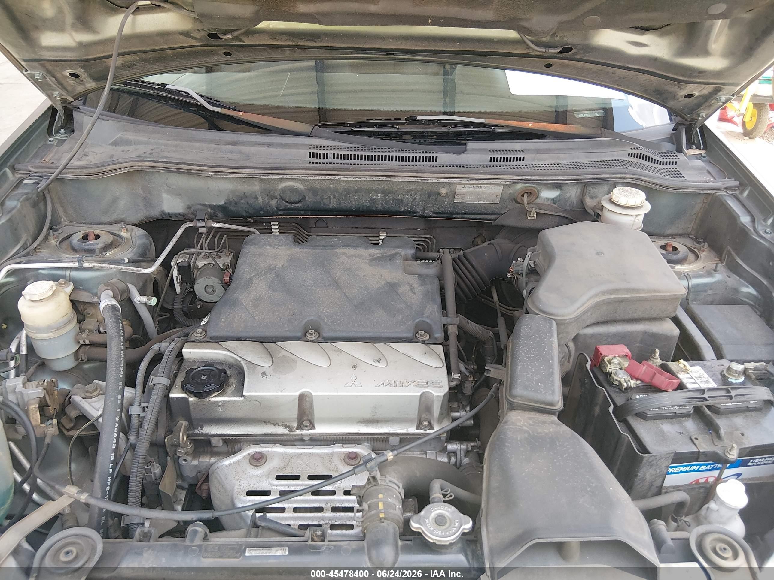 2006 Mitsubishi Outlander Ls Green vin: JA4LZ31F06U038976