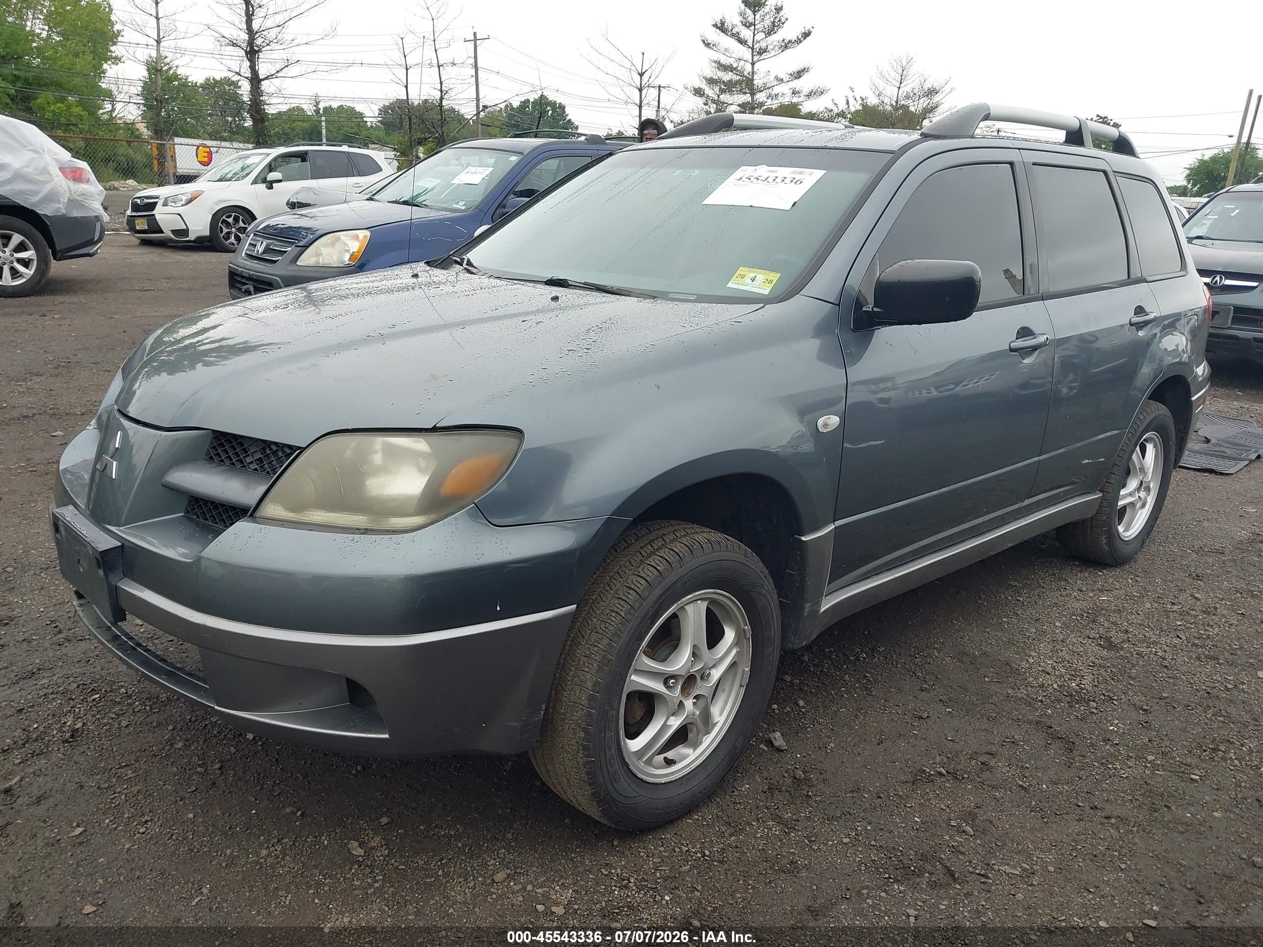 2004 Mitsubishi Outlander Ls Серый vin: JA4LZ31F14U000802
