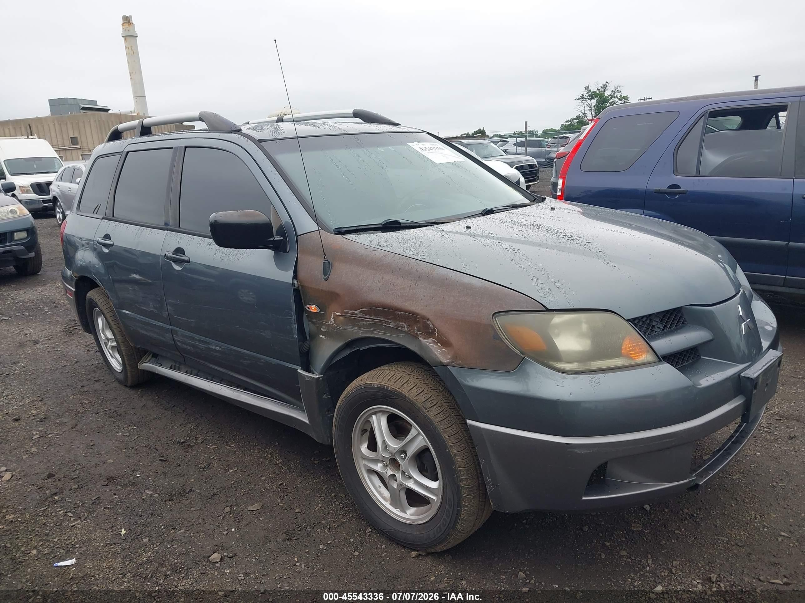 2004 Mitsubishi Outlander Ls Серый vin: JA4LZ31F14U000802