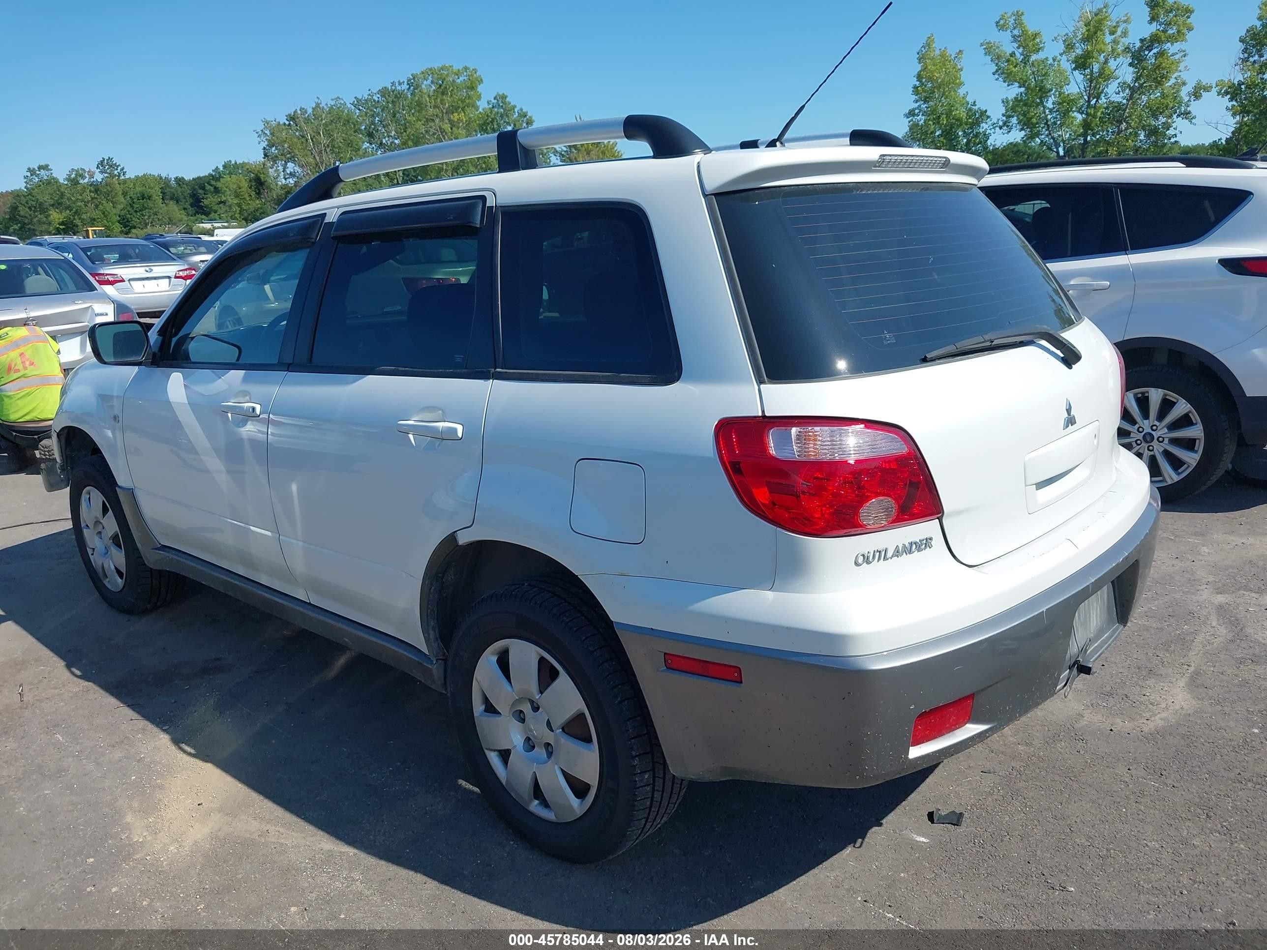 2006 Mitsubishi Outlander Ls White vin: JA4LZ31F16U035696