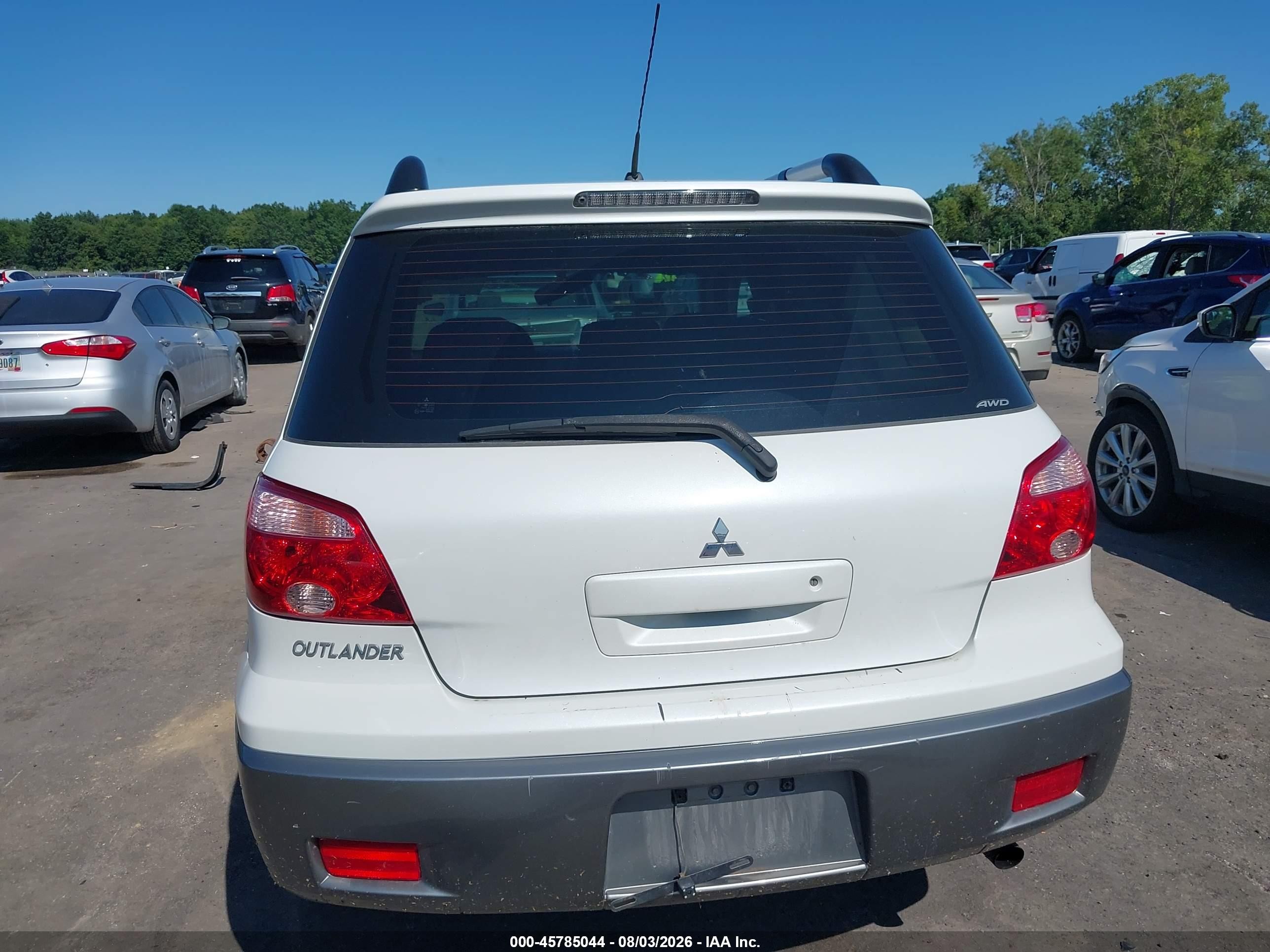 2006 Mitsubishi Outlander Ls White vin: JA4LZ31F16U035696