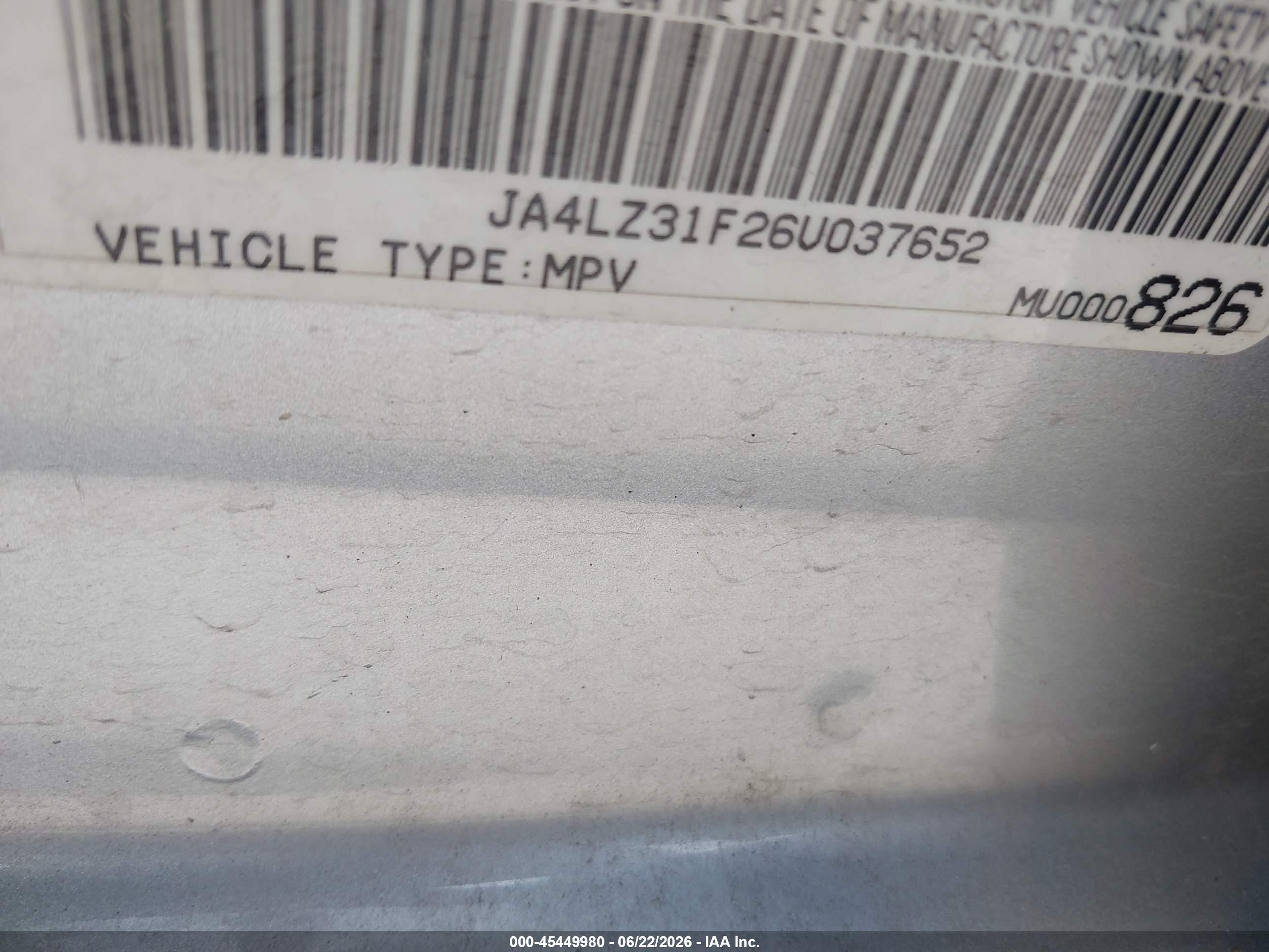2006 Mitsubishi Outlander Ls Gray vin: JA4LZ31F26U037652