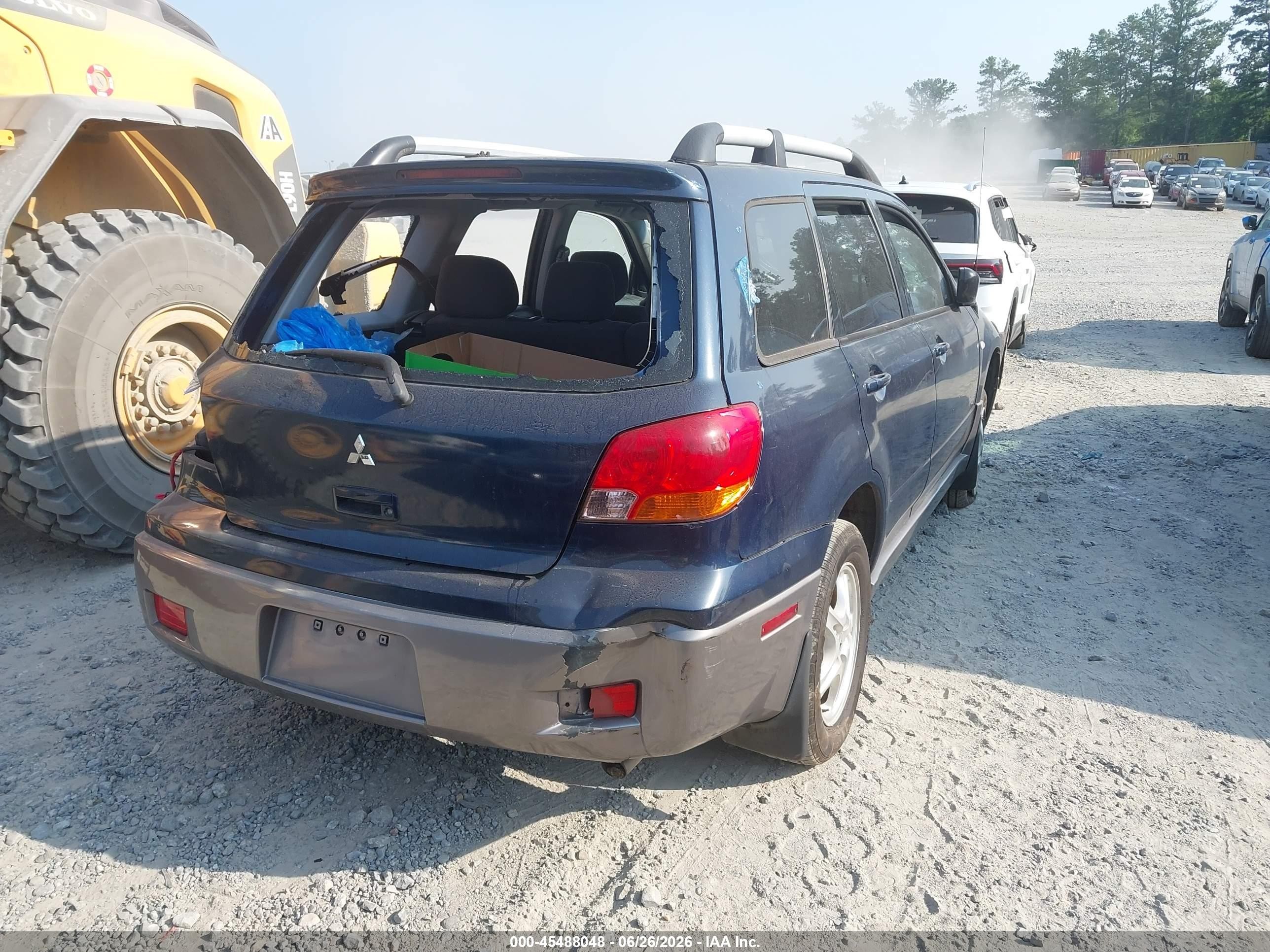 2004 Mitsubishi Outlander Ls Black vin: JA4LZ31F74U054203