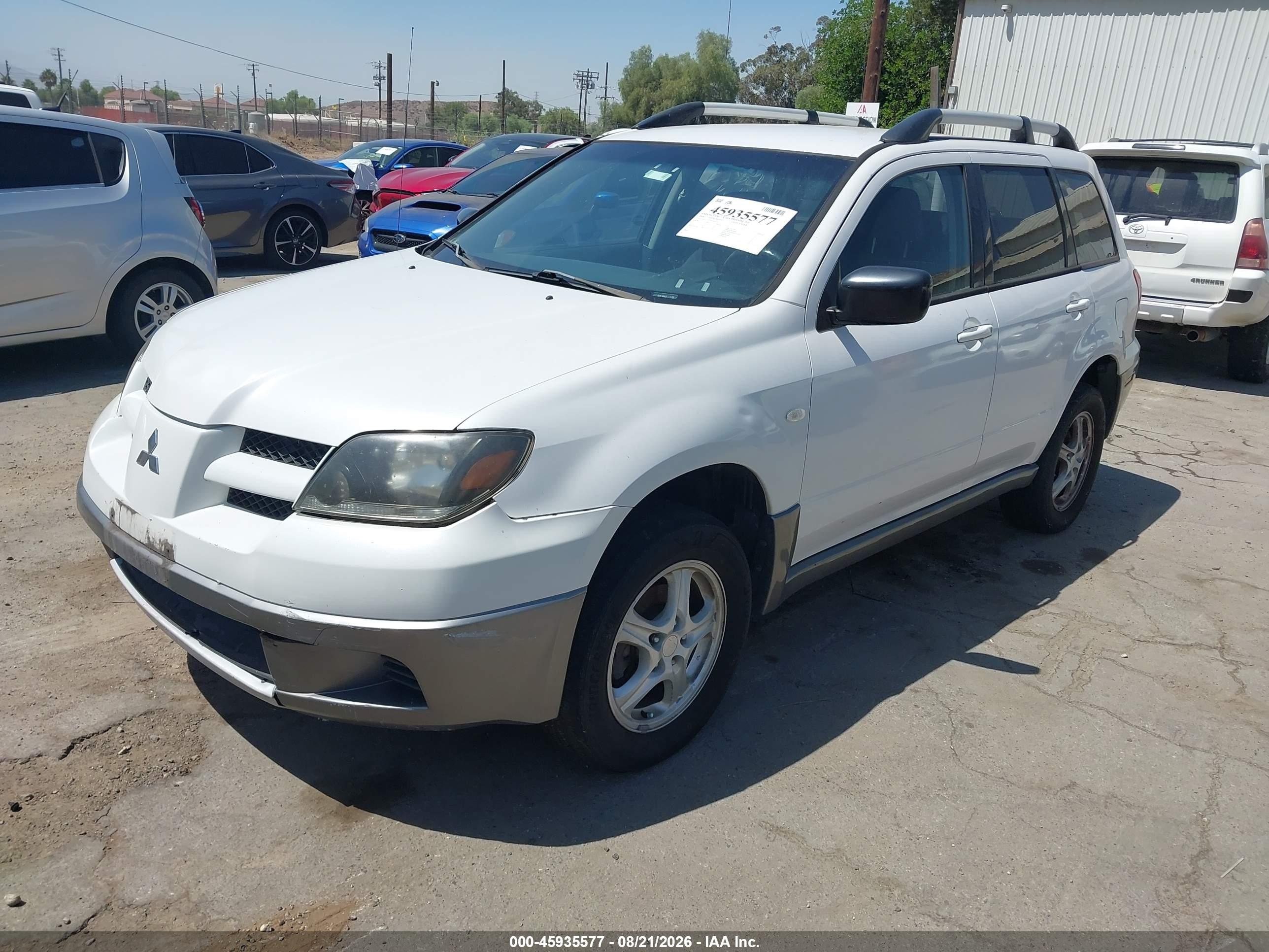 2004 Mitsubishi Outlander Ls White vin: JA4LZ31F74U060115