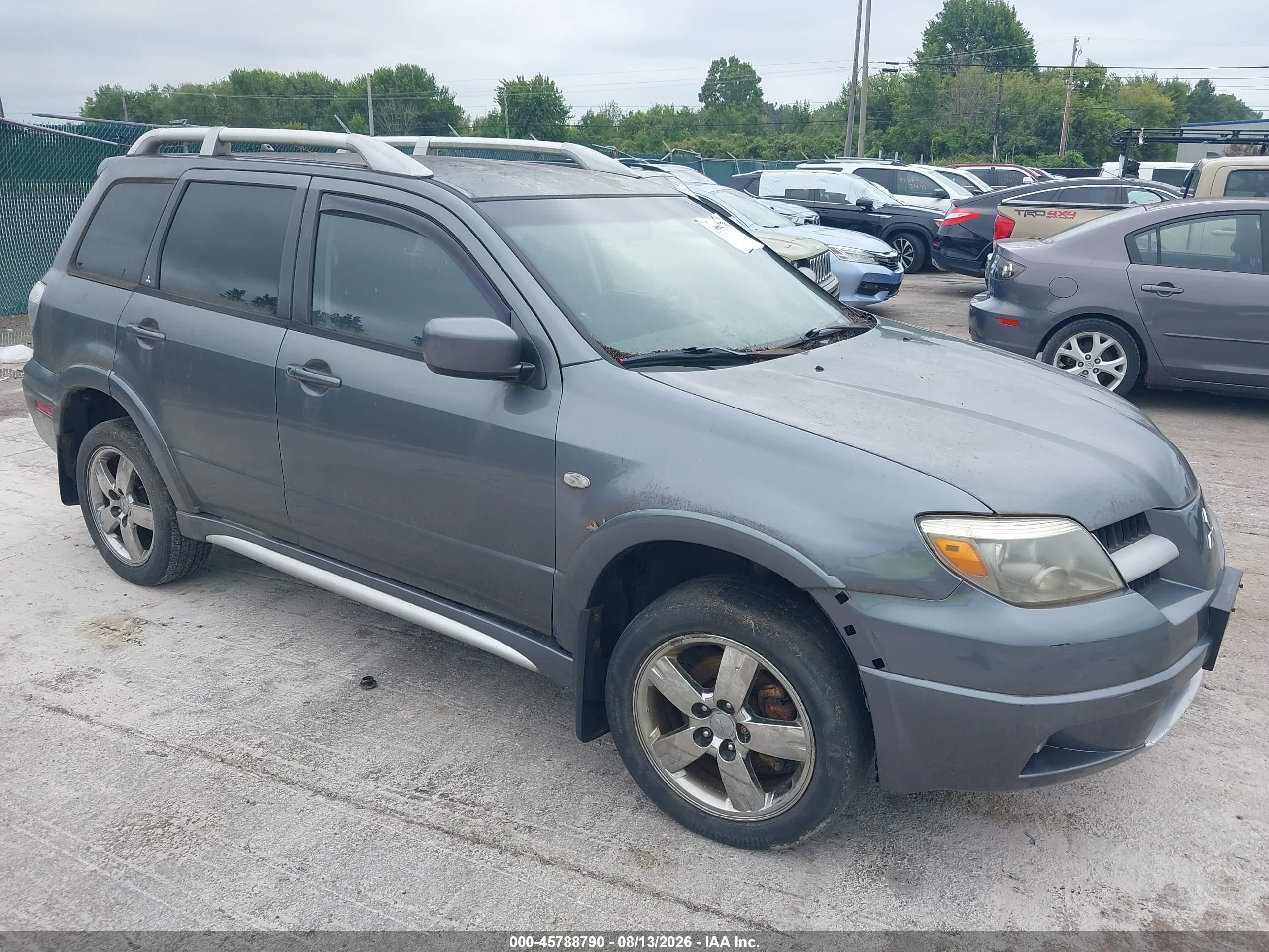 2006 Mitsubishi Outlander Se Gray vin: JA4LZ41F46U026674