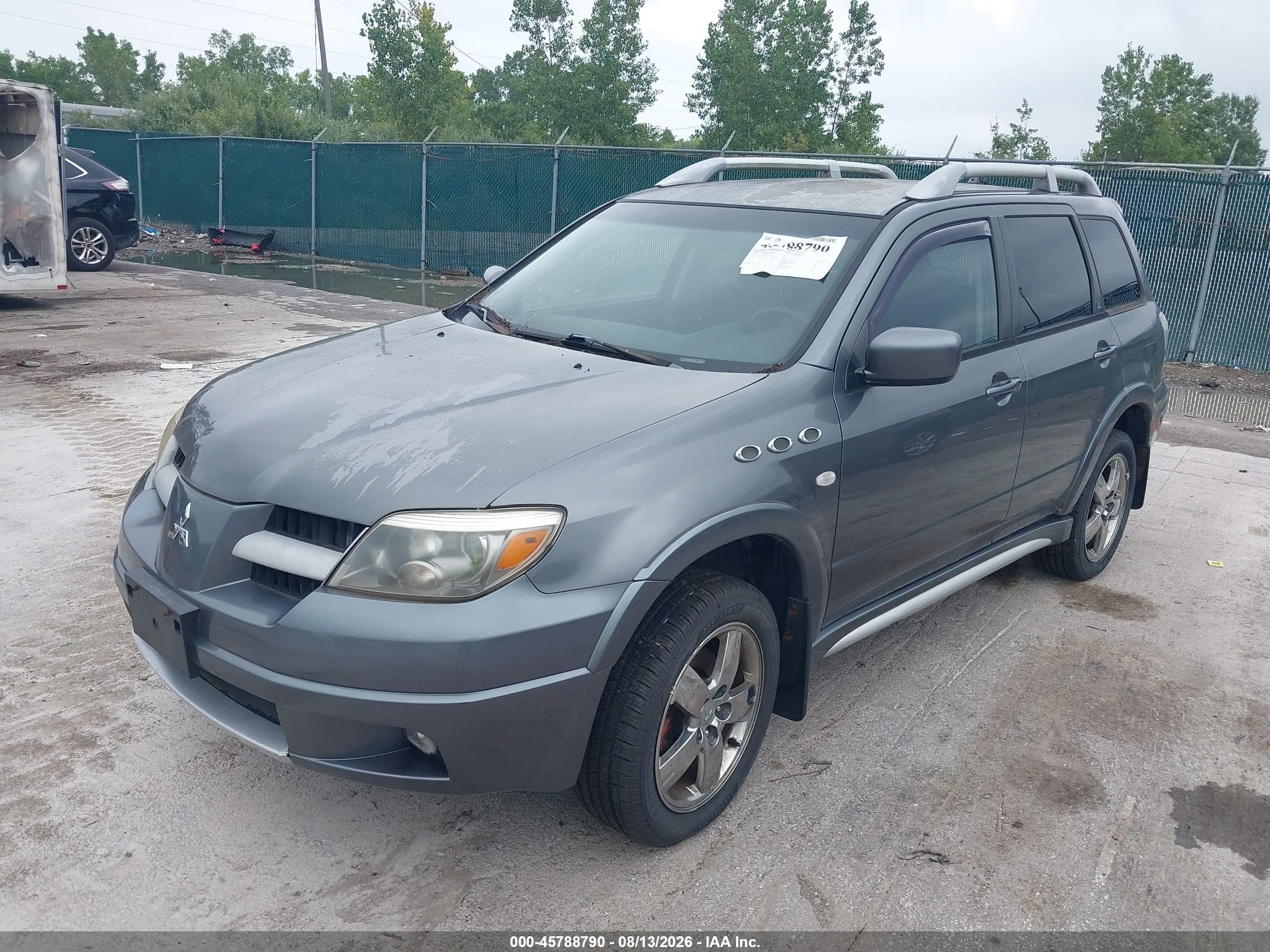2006 Mitsubishi Outlander Se Gray vin: JA4LZ41F46U026674