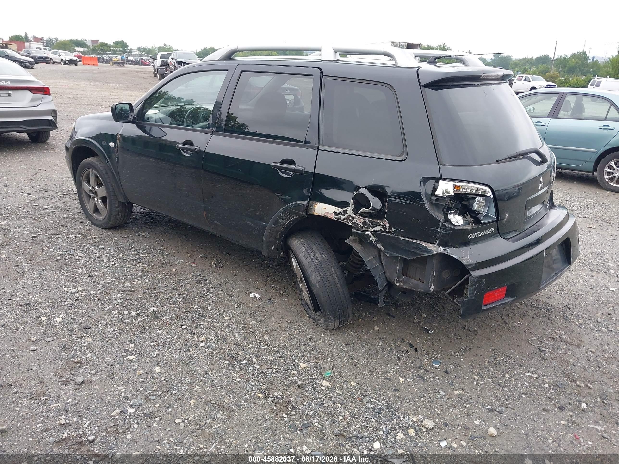 2006 Mitsubishi Outlander Se Black vin: JA4LZ41F56U001394