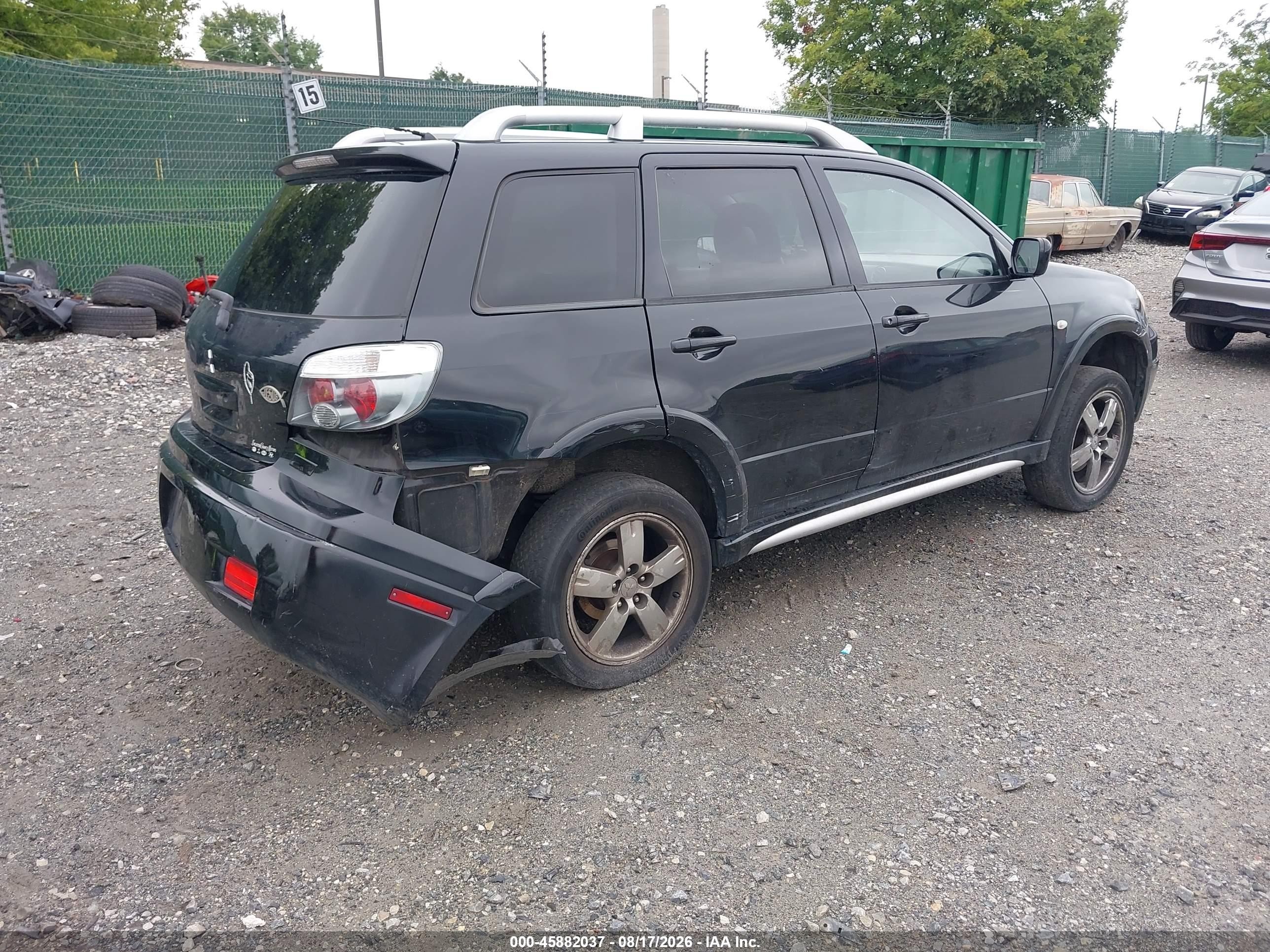 2006 Mitsubishi Outlander Se Black vin: JA4LZ41F56U001394