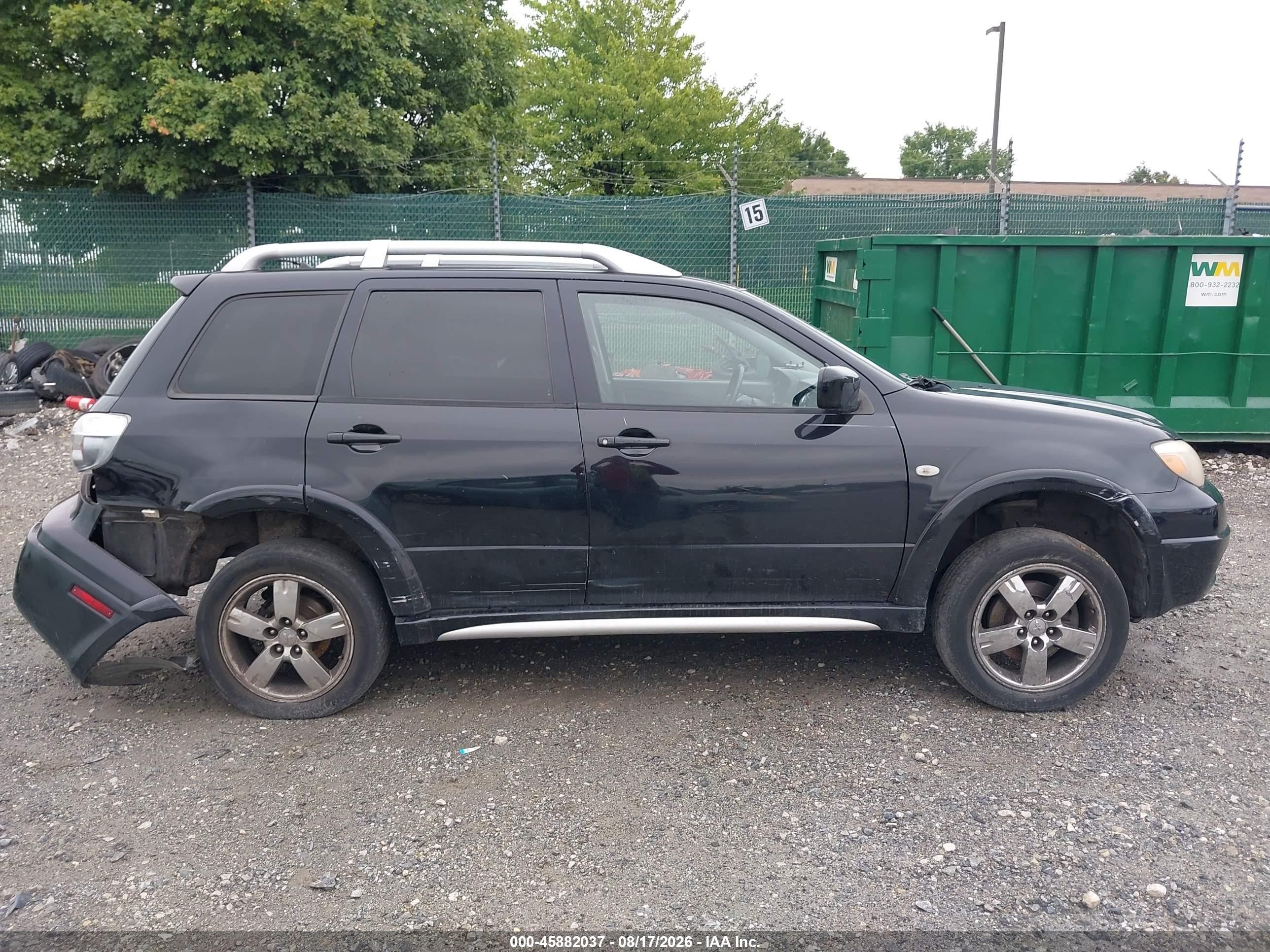 2006 Mitsubishi Outlander Se Black vin: JA4LZ41F56U001394