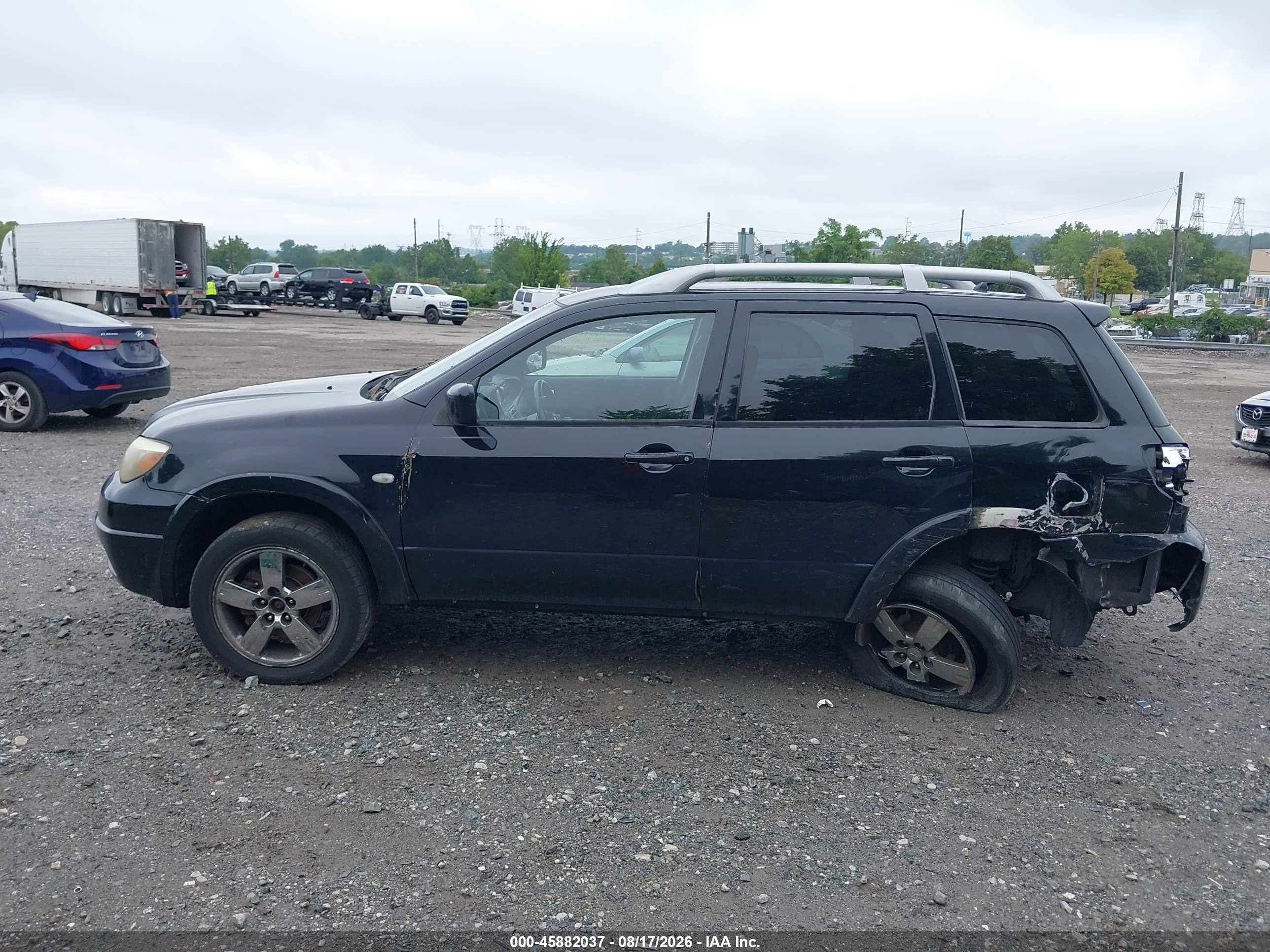 2006 Mitsubishi Outlander Se Black vin: JA4LZ41F56U001394