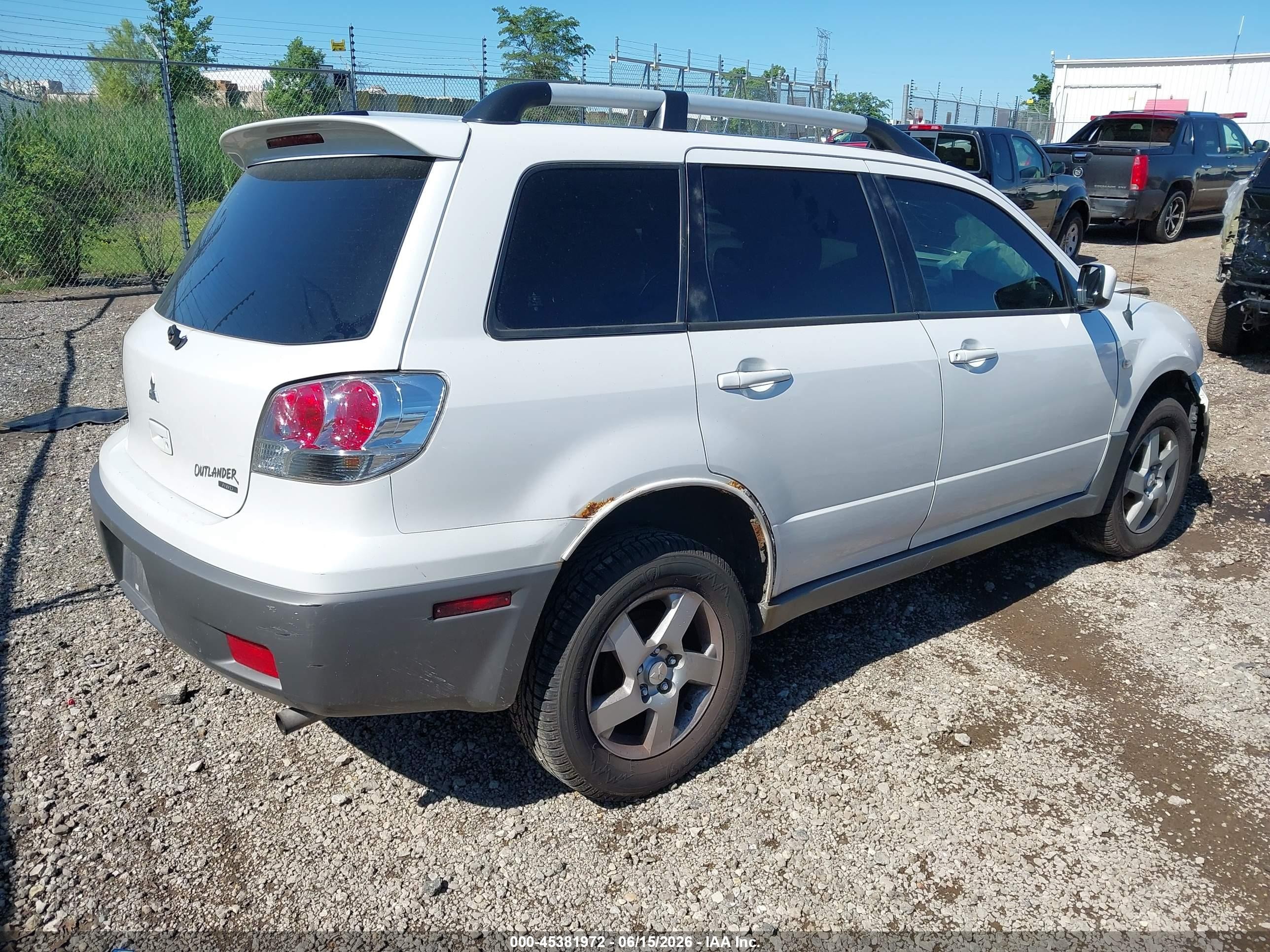 2003 Mitsubishi Outlander Xls White vin: JA4LZ41G33U025889