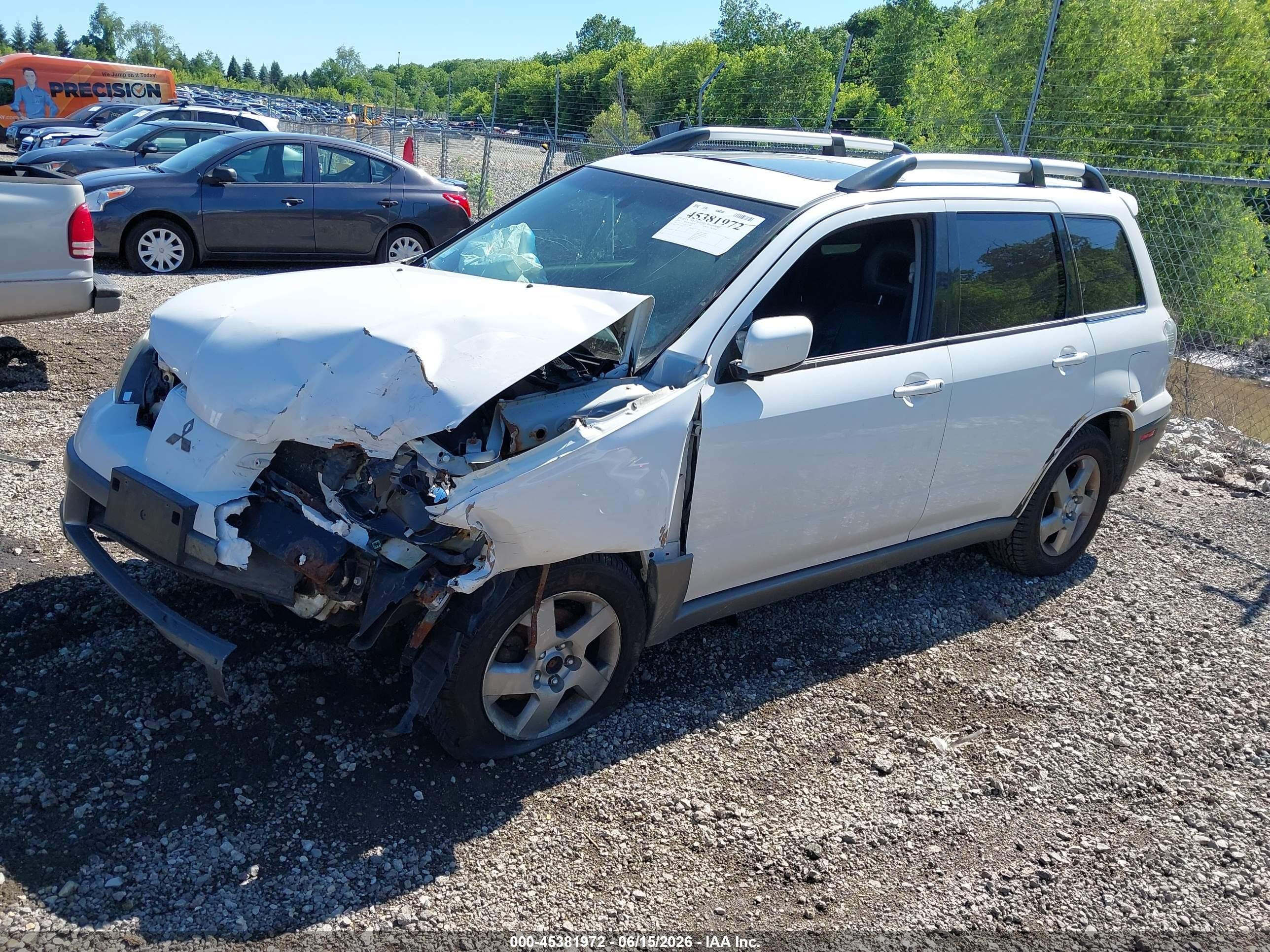 2003 Mitsubishi Outlander Xls White vin: JA4LZ41G33U025889