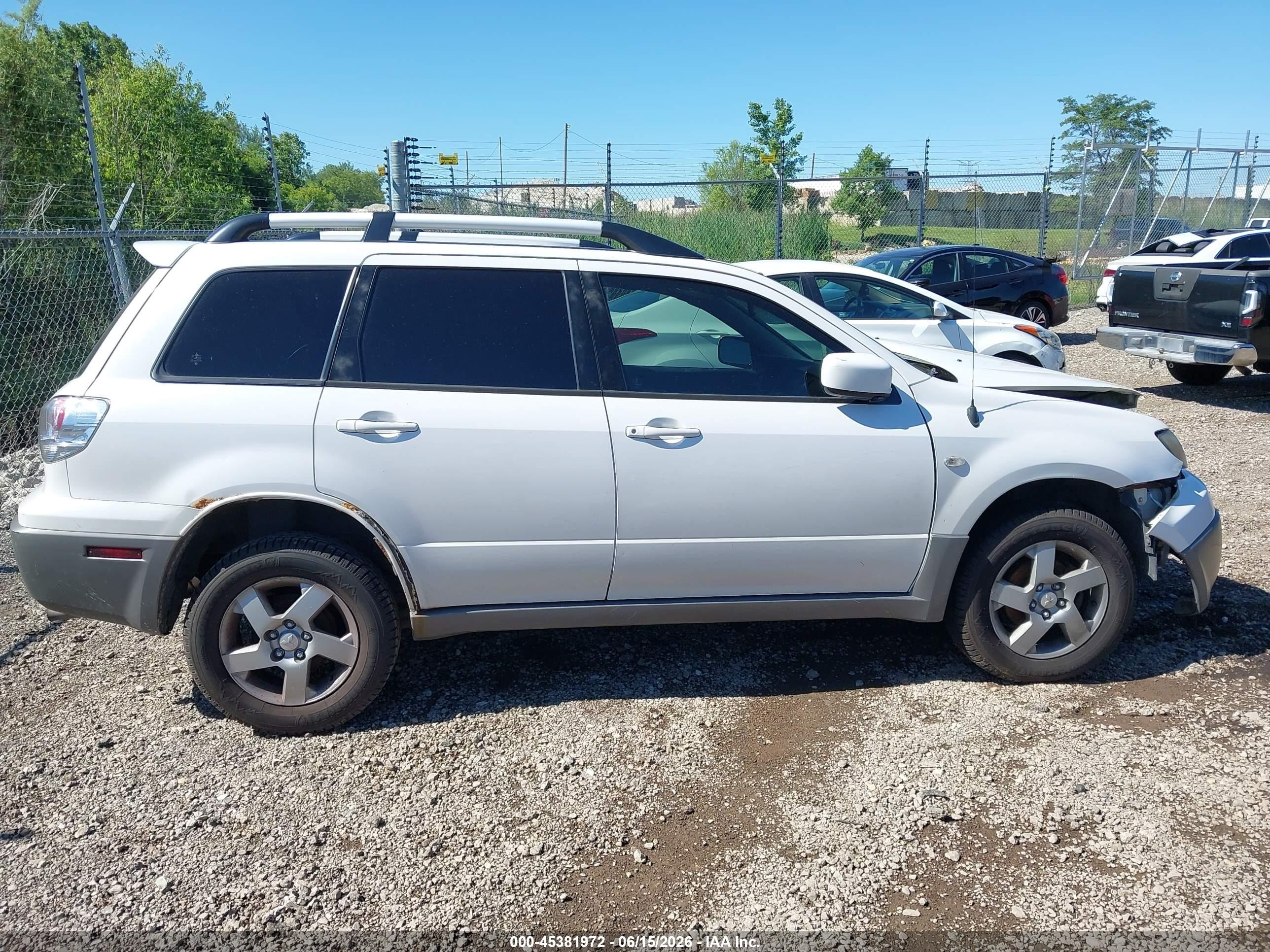 2003 Mitsubishi Outlander Xls White vin: JA4LZ41G33U025889