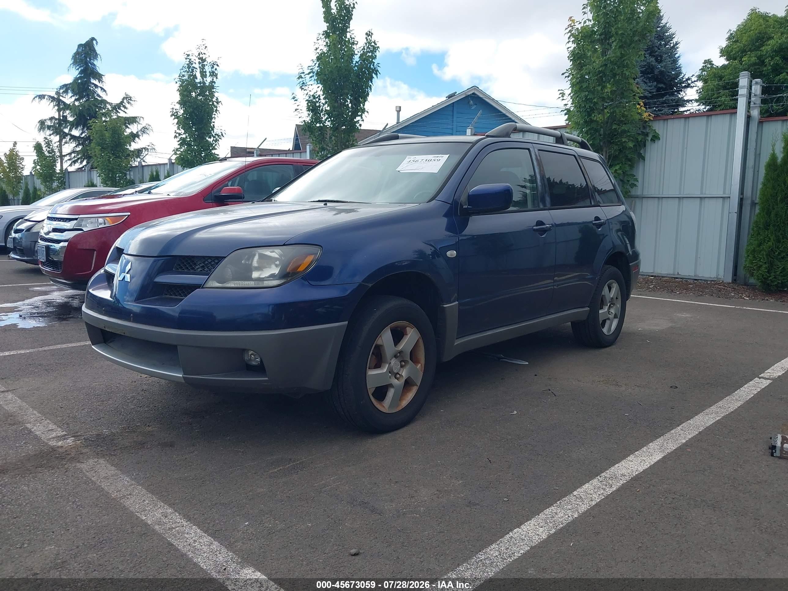 2003 Mitsubishi Outlander Xls Синий vin: JA4LZ41G73U030562