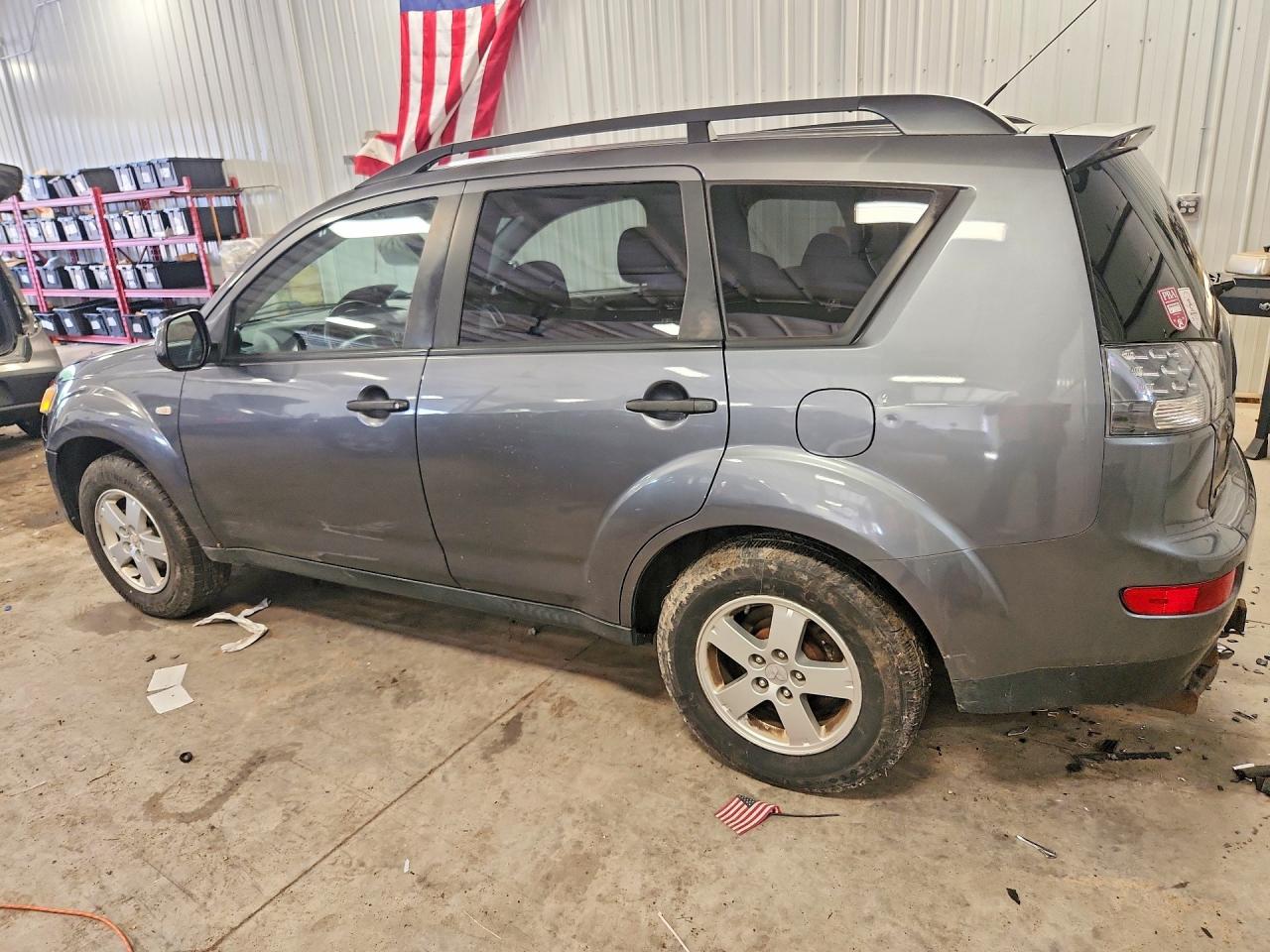 2007 Mitsubishi Outlander Es Серый vin: JA4MS31X07U013515