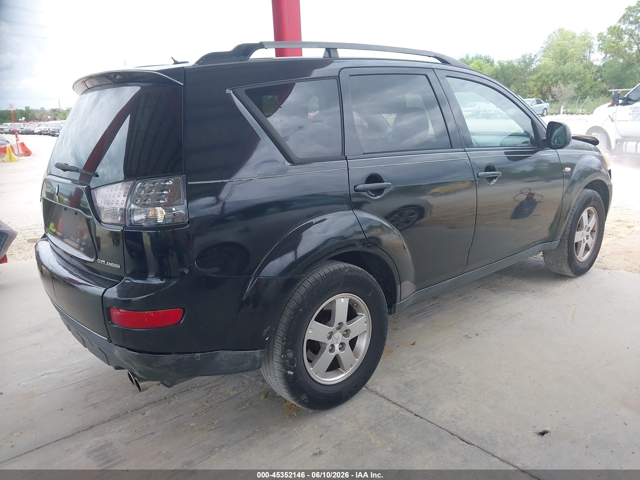 2007 Mitsubishi Outlander Es/ls Black vin: JA4MS31X07U014549